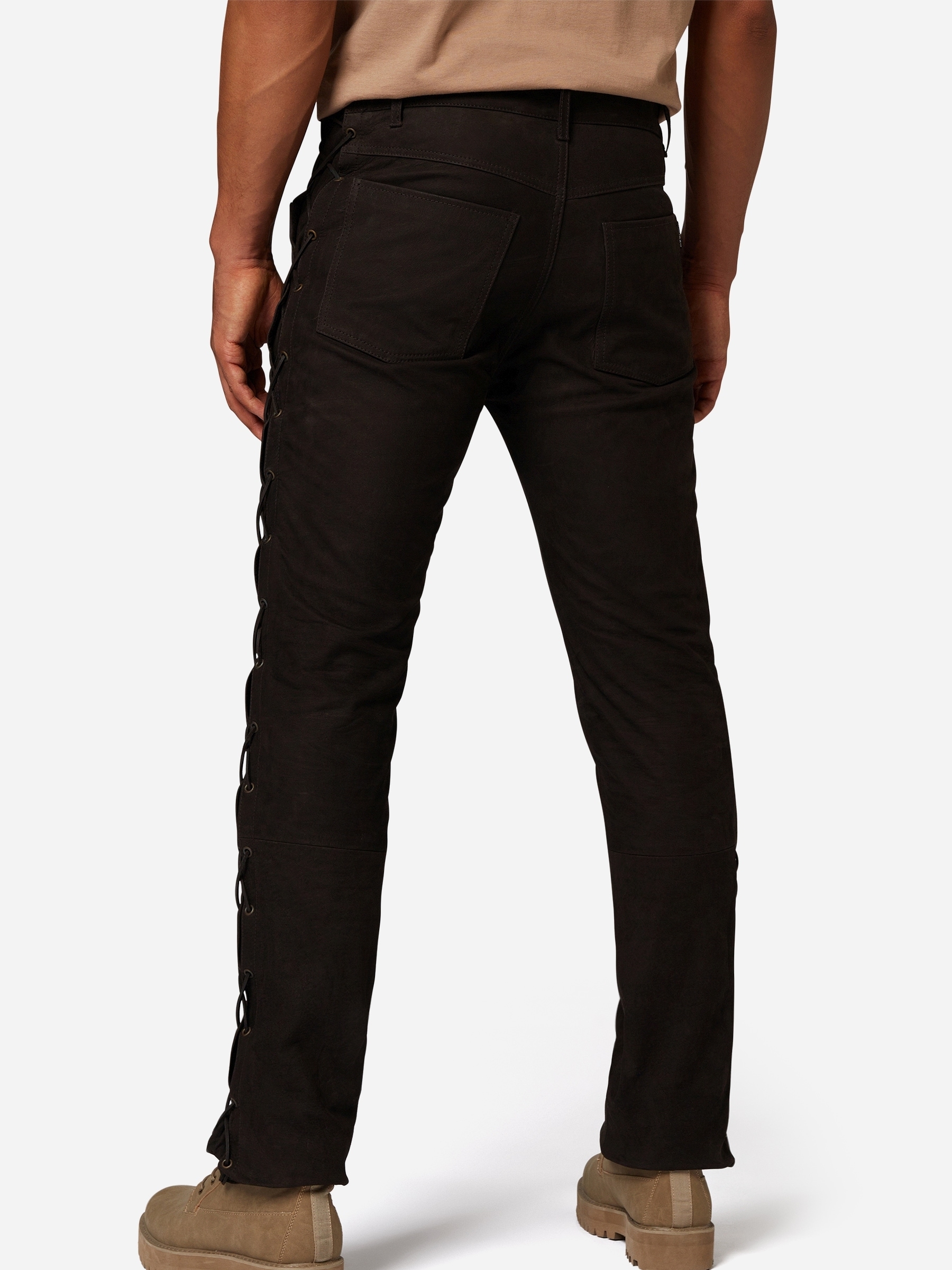 RICANO Lederhose »Lederhose S/L RT-101 (Buff Nubuk - geschnürt)«  Handgefertigt aus echtem Leder
