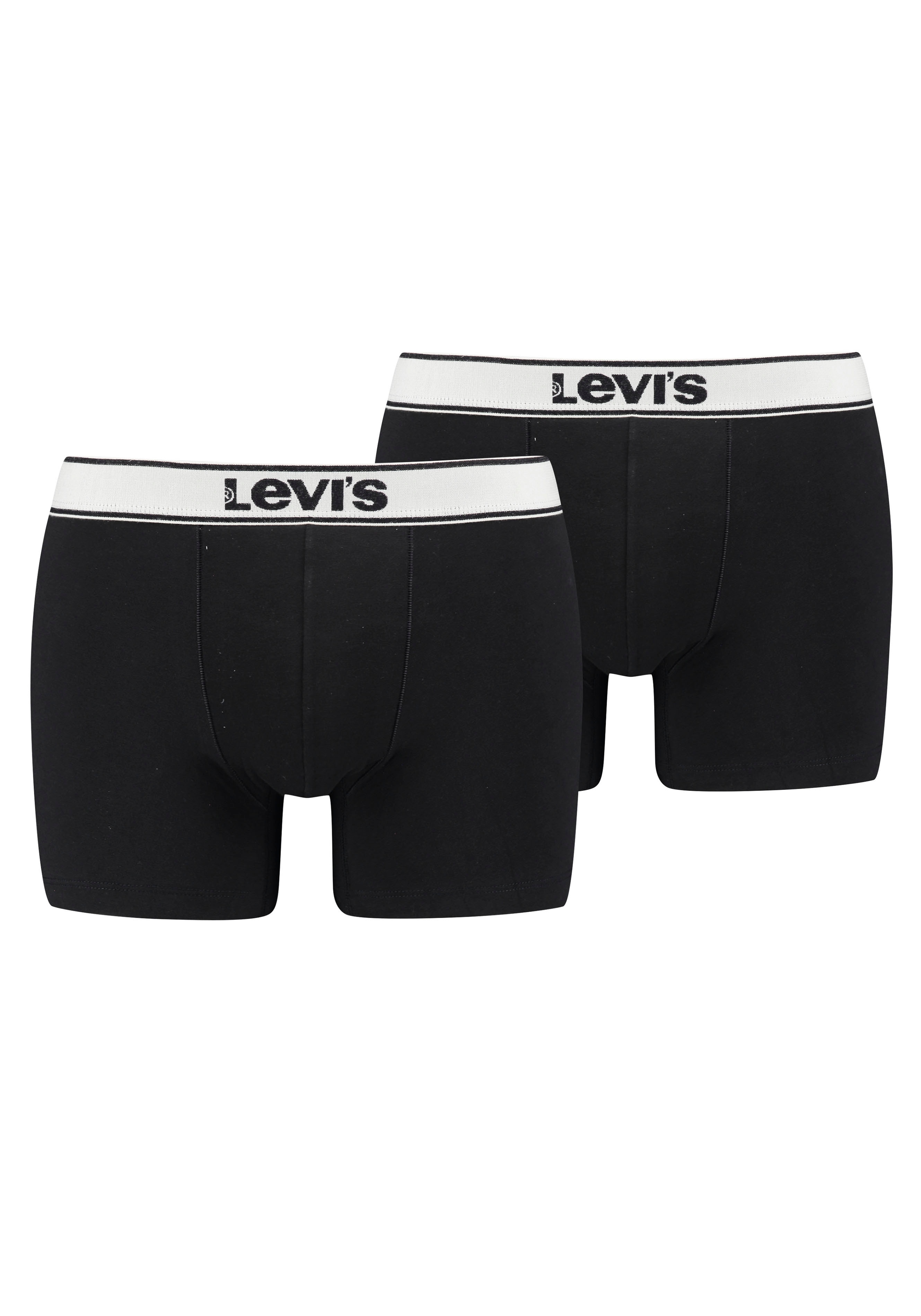 Levis Boxershorts "LEVIS MEN VNTG HTR BOXER BRIEF ORG CO 2P" mit breitem Logobund