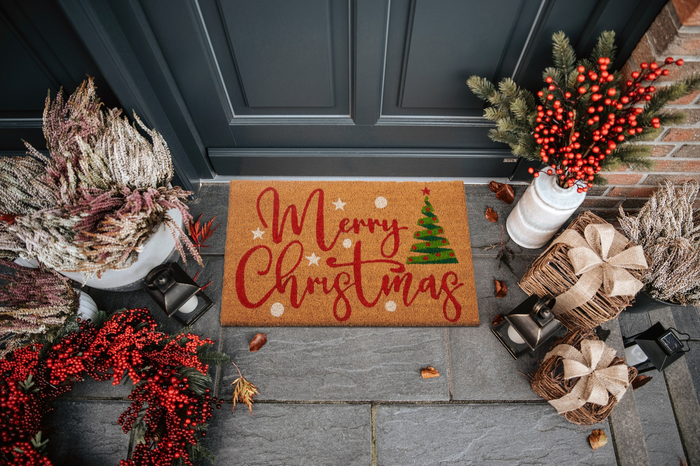 HANSE Home Fußmatte "Kokos Merry Christmas Tree, Türmatte" rechteckig 15 mm günstig online kaufen