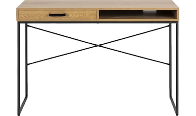 Schreibtisch, Metallgestell, 1 Schublade und 1 offenem Fach, Breite 140 cm