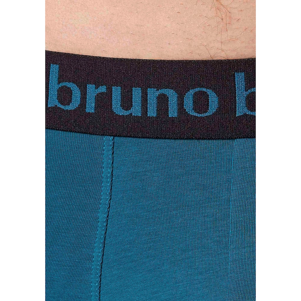 Bruno Banani Boxershorts »FLOWING«, (2er-Pack), mit kontrastfarbenem Bündchen