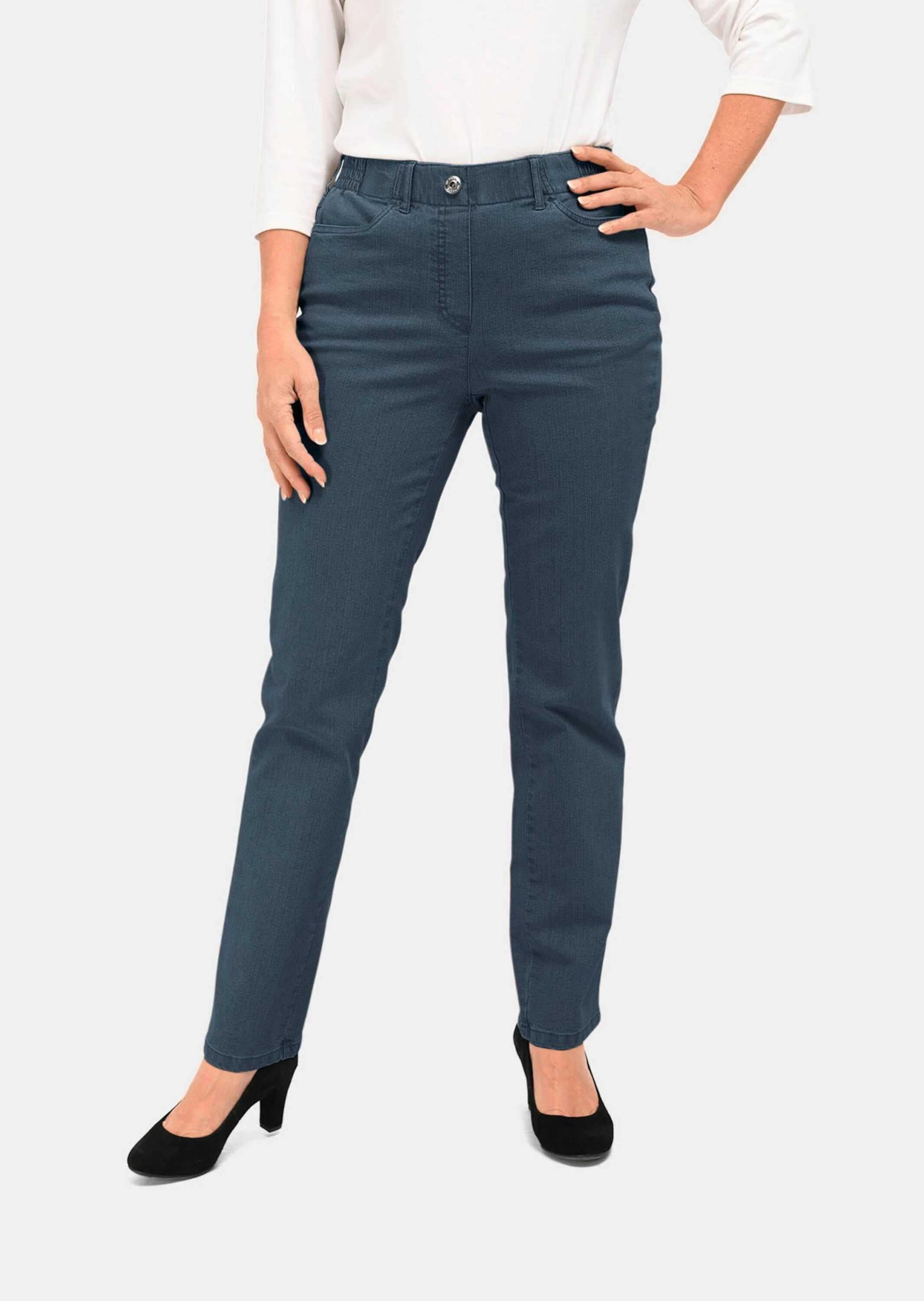 GOLDNER Regular-fit-Jeans »Jeansschlupfhose MARTHA Klassische Jeansschlupfhose MARTHA«