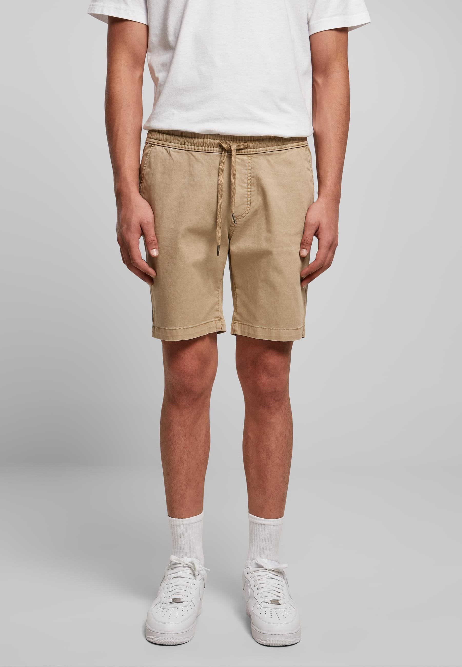 URBAN CLASSICS Stoffhose »Urban Classics Herren Stretch Twill Joggshorts«, (1 tlg.)