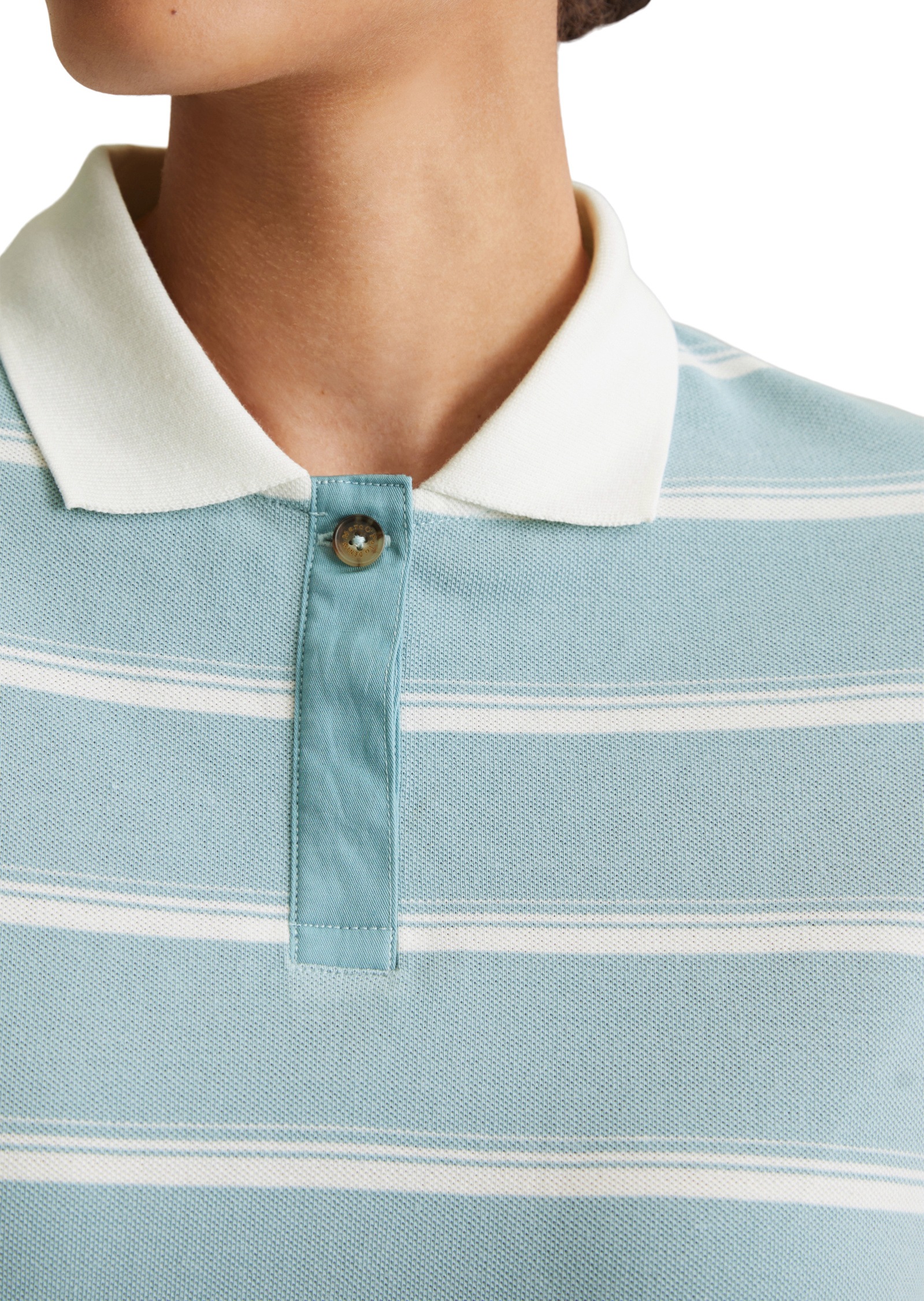Marc O'Polo DENIM Poloshirt »mit garngefärbten Streifen«