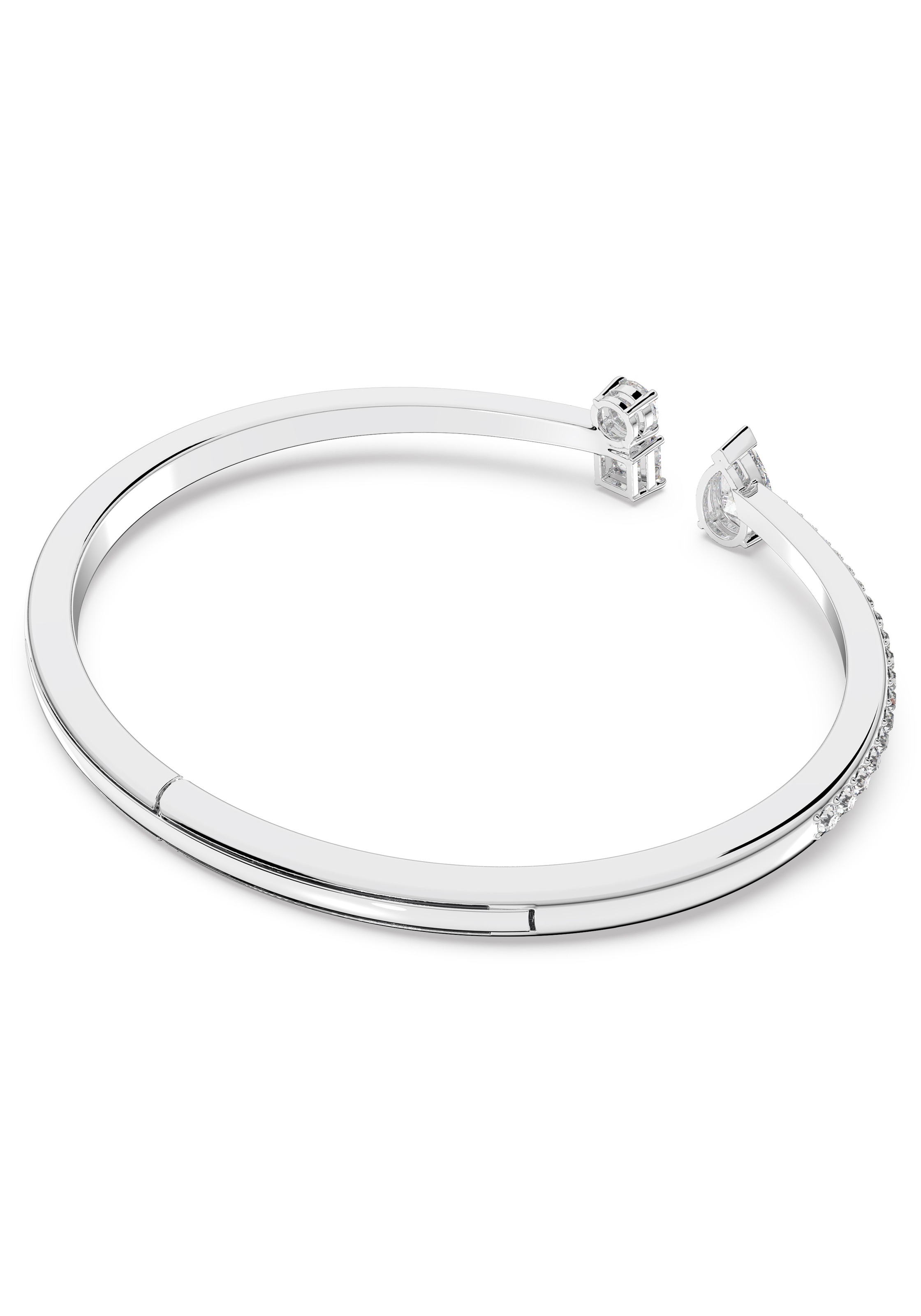 Armband SWAROVSKI "Mesmera Attract" Gr. L, silber (metallfarben, kristallweiß, kristallweiß), Armbänder, Damen, L, Metall, glitzernd, glänzend, Armband, mit Swarovski Kristall 4