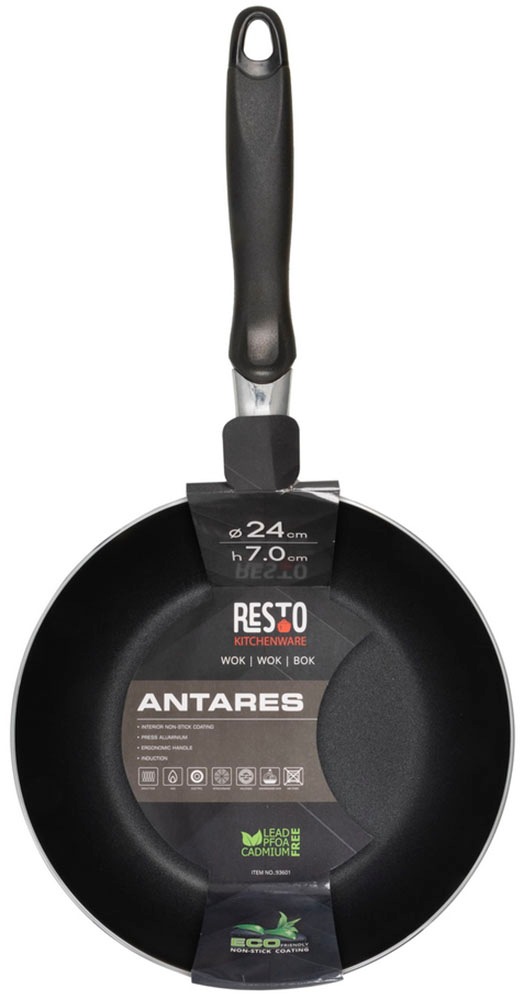 RESTO Kitchenware Wok »Antares, Bratpfanne antihaftbeschichtet und spülmaschinenfest«, Aluminium, (1 tlg.), Induktion, für alle Herdarten geeignet