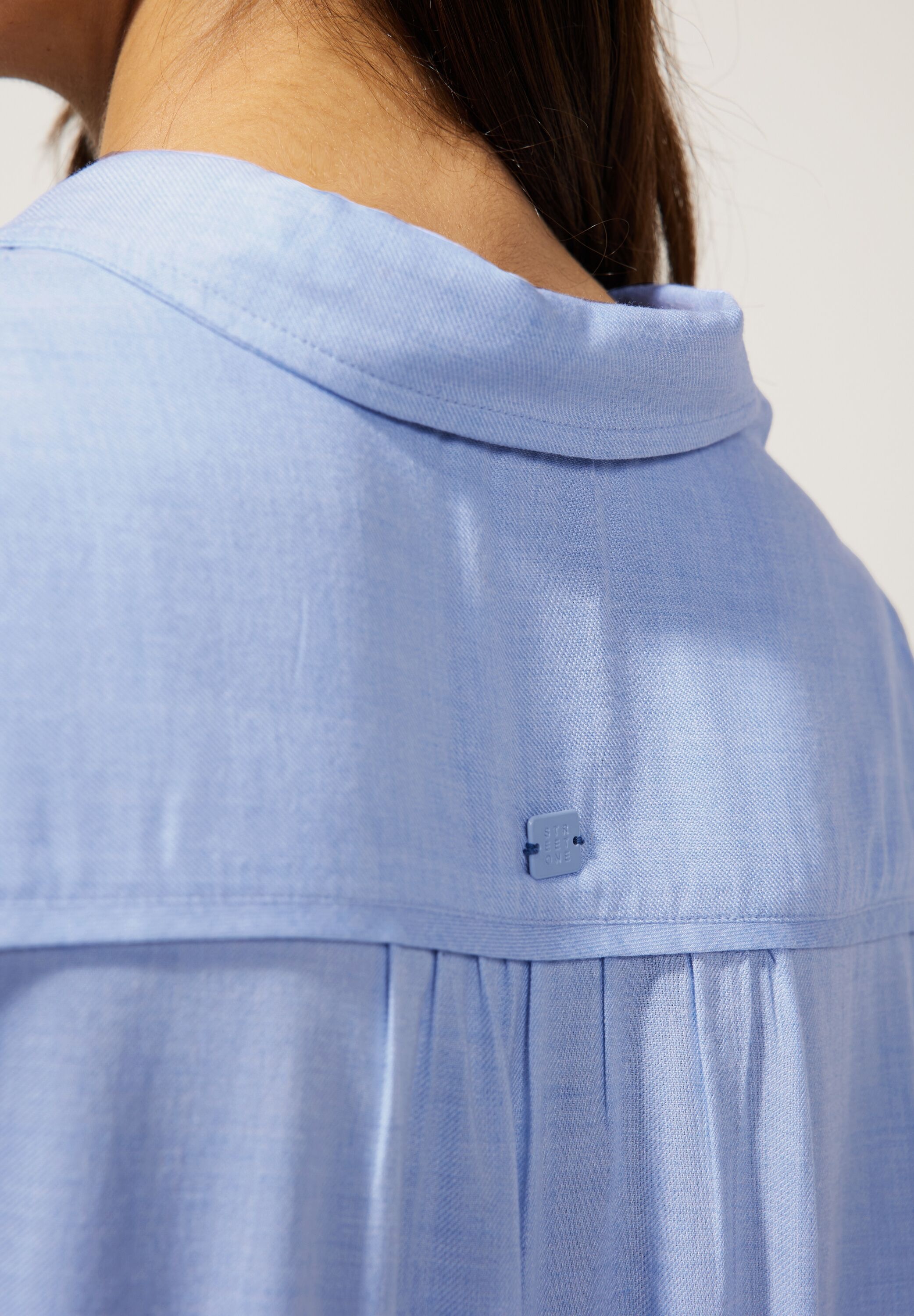 STREET ONE Hemdbluse, in Unifarbe
