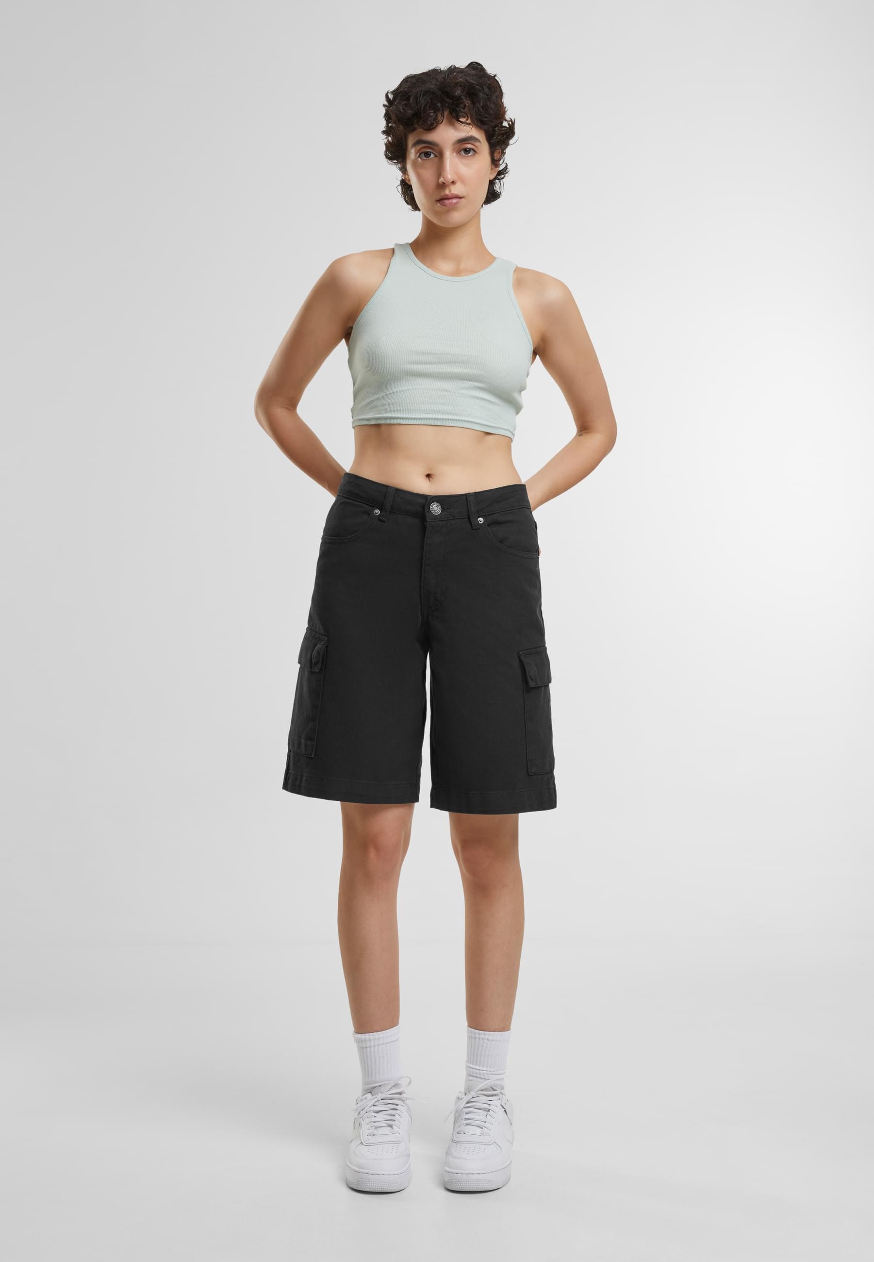 URBAN CLASSICS Muskelshirt »Urban Classics Damen Ladies Cropped Rib Top«, (1 tlg.)