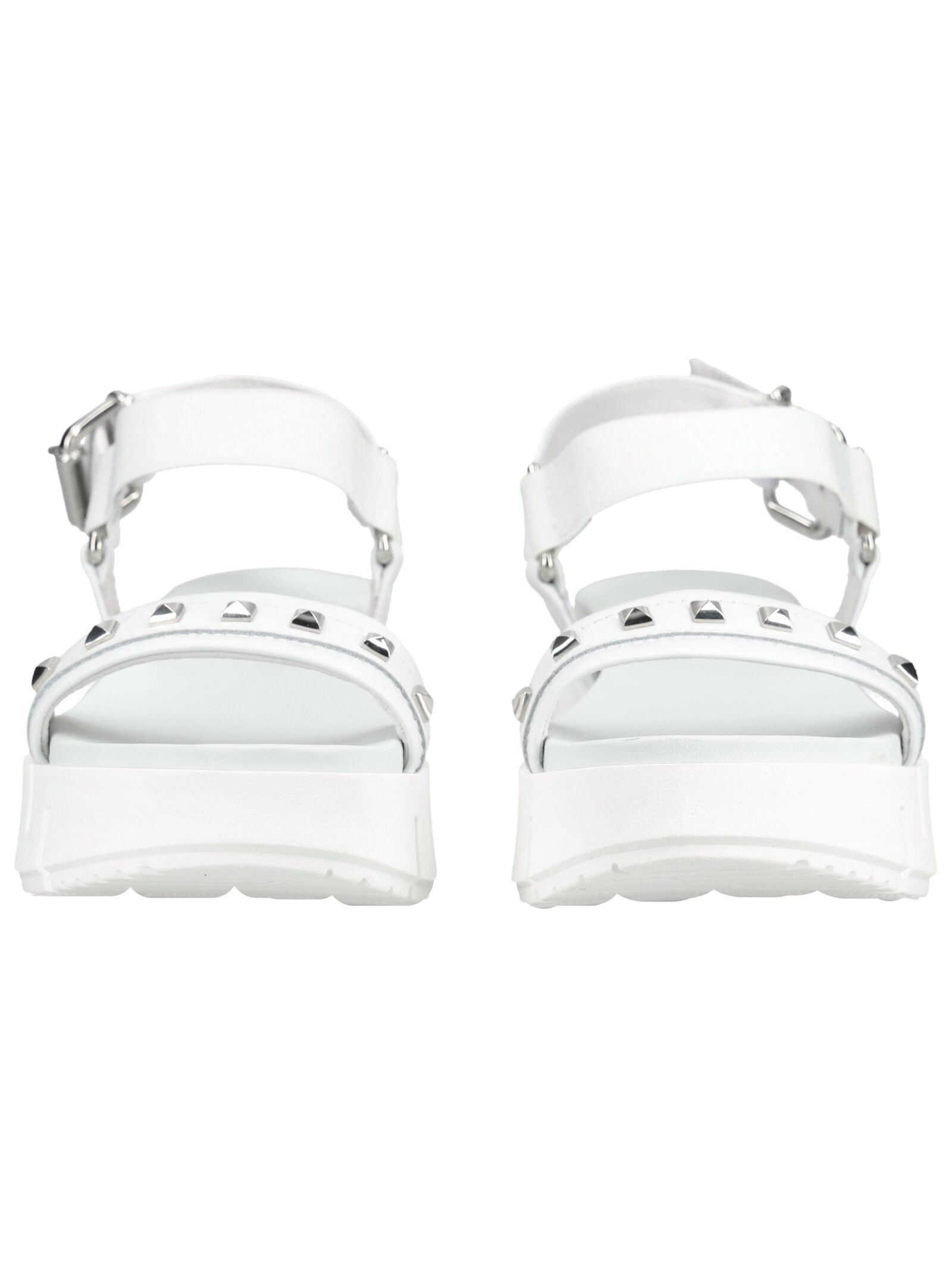 Plateausandaletten NERO GIARDINI "Nero Giardini Sandalen Leder", Damen, Gr. 37, weiß, Leder, Schuhe 2