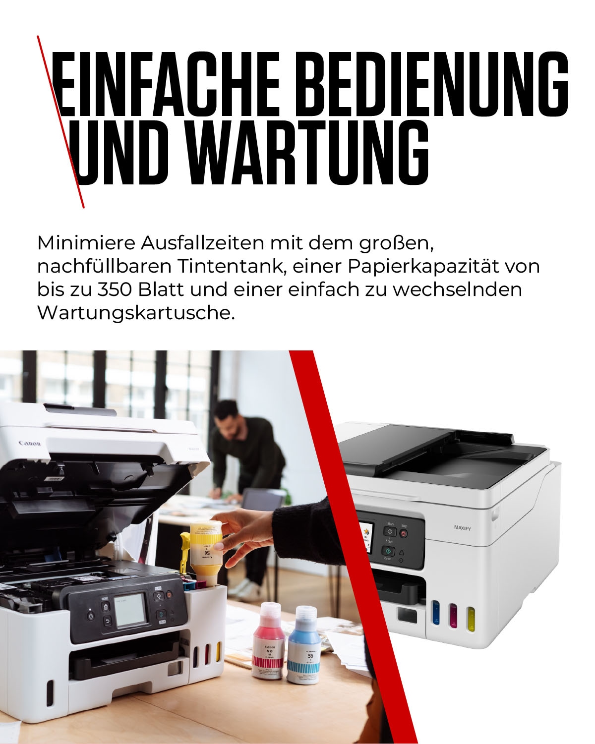 Canon Multifunktionsdrucker »MAXIFY GX4050« 4in1 Tintenstrahl-Multifunktionsgerät mit ADF / niedrigen Druckkosten