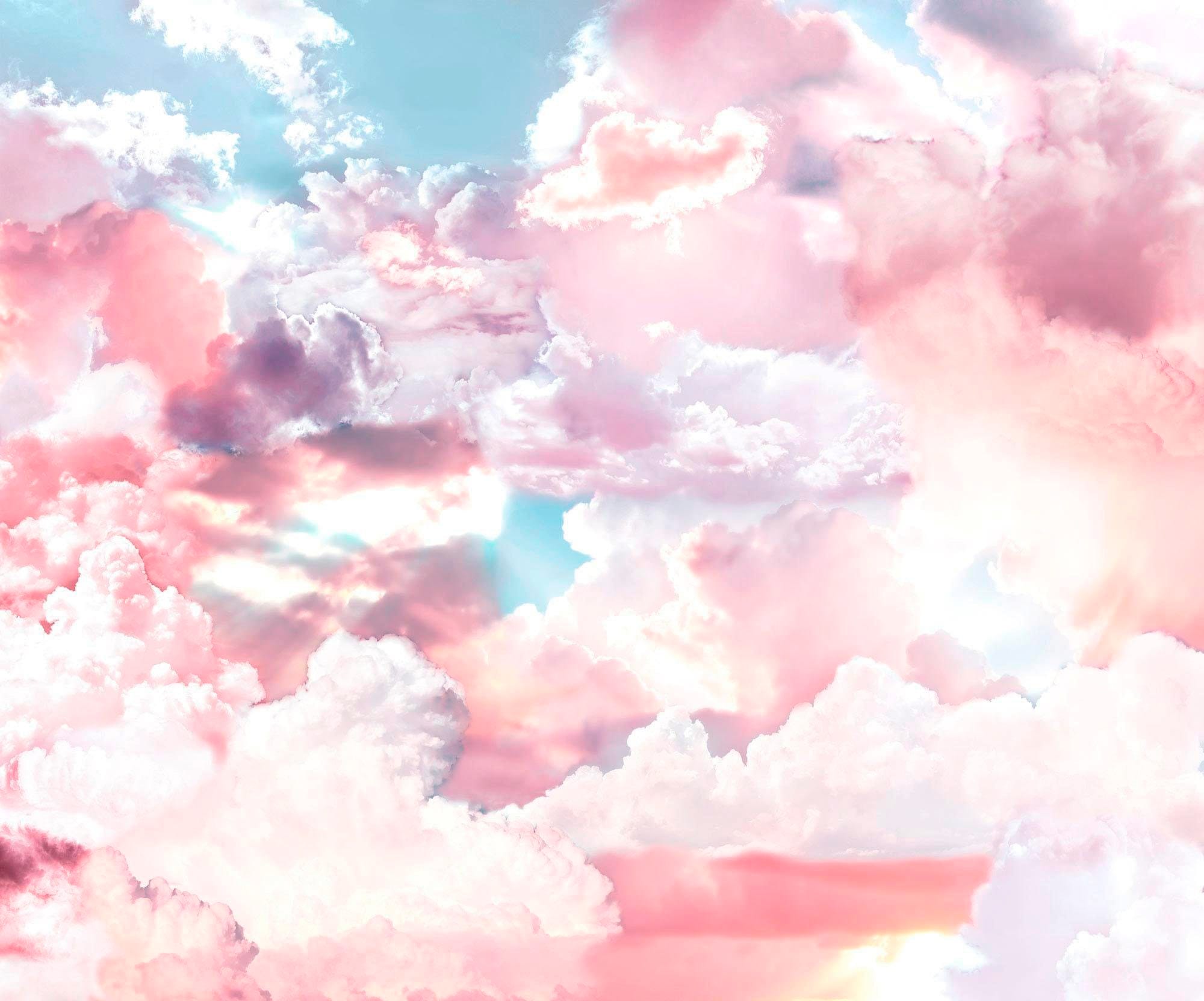 Komar Vliestapete "Digitaldruck Vlies - Clouds - Größe 300 x 250 cm" bedruckt glatt Wohnzimmer, Schlafzimmer