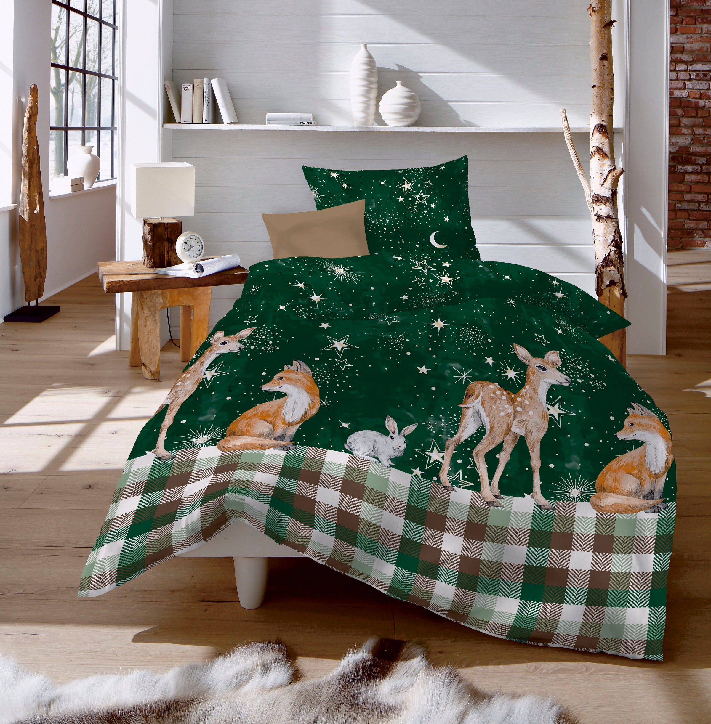 fleuresse Bettwäsche »Aspen 4370«, Feinbiber, Baumwolle, in Gr. 135x200, 155x220, 200x200cm