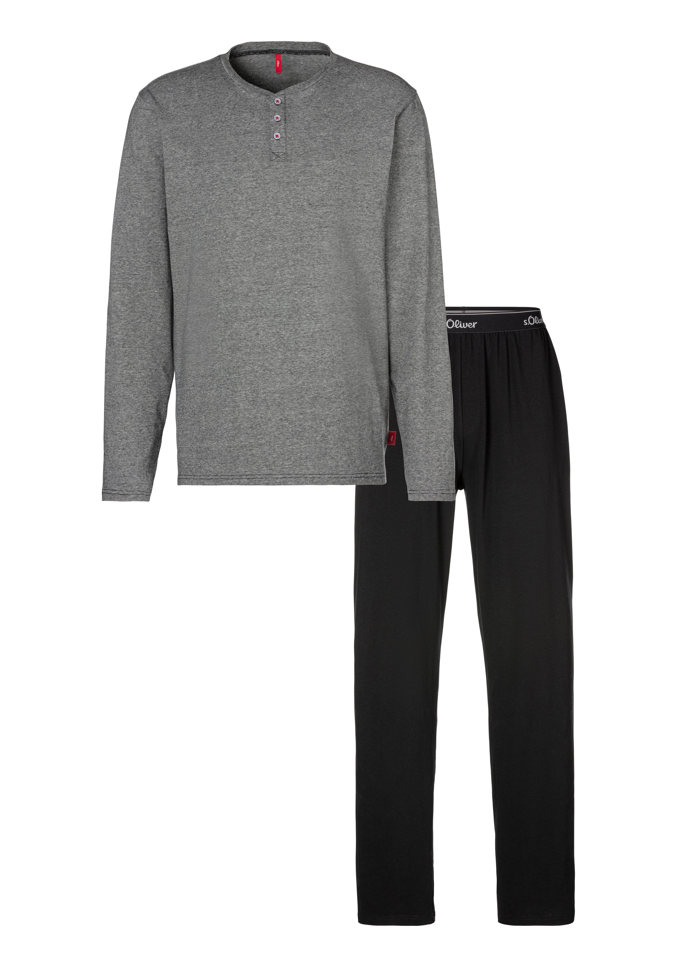 s.Oliver Pyjama 1 Stück, 2 Schlafanzug mit Knopfleiste günstig online kaufen
