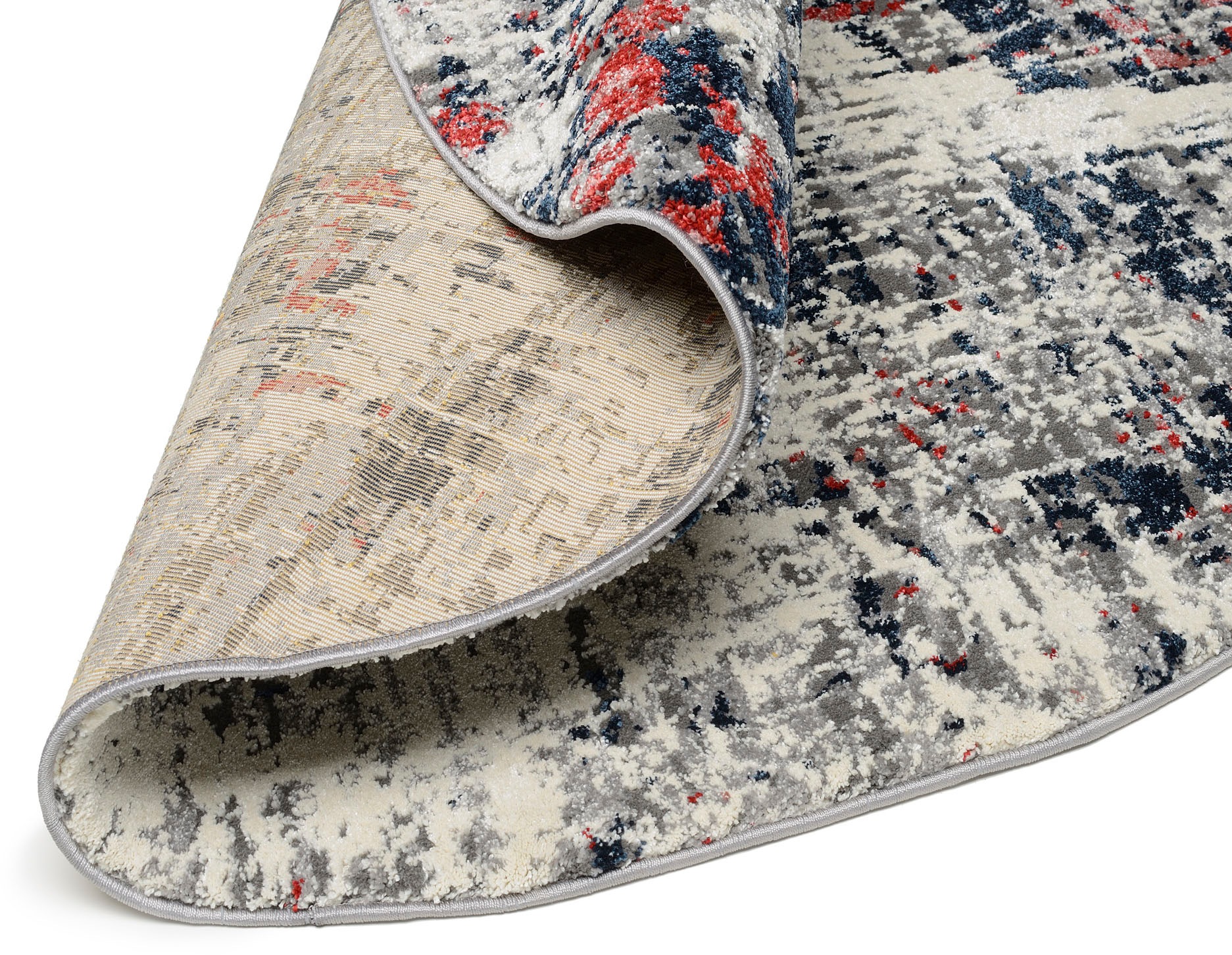Teppich OCI DIE TEPPICHMARKE "HIGH & LOW SIX", bunt (multi), H:20mm Ø:200cm, Polypropylen, Teppiche, Teppich, Hochflor, Langflor, 3D Hochtief-Optik, Wohnzimmer 3