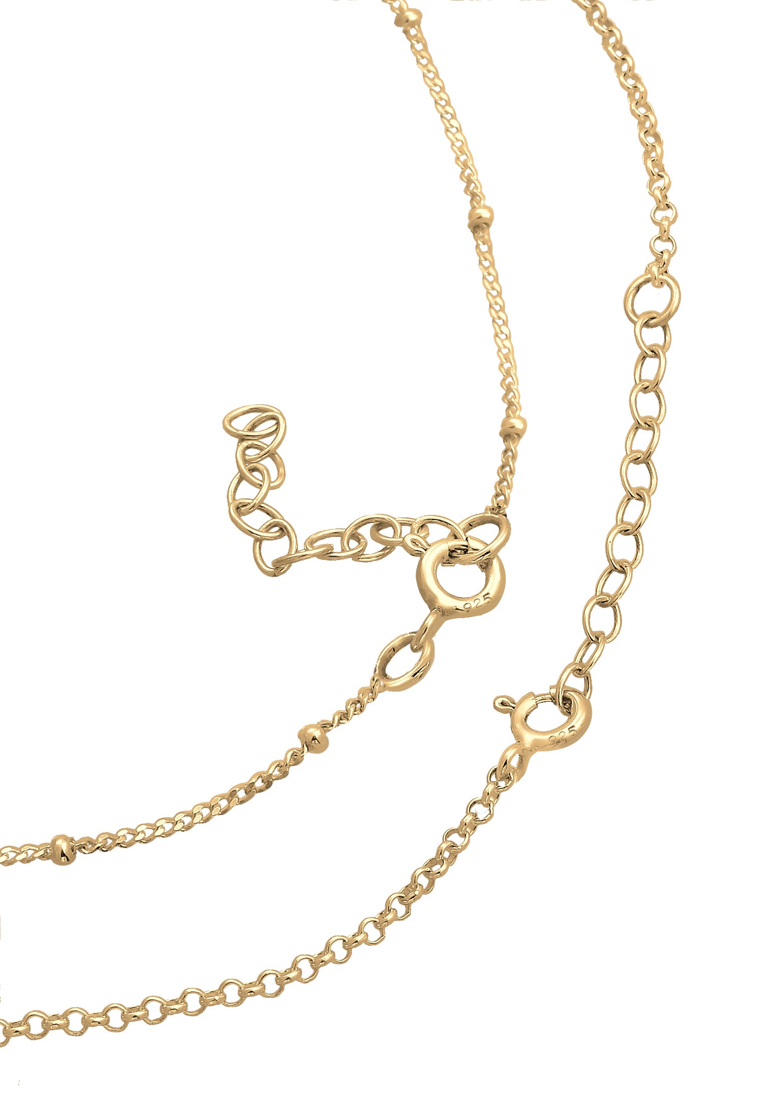 Elli Fußkette »Ball Basic 2er Set 925 Sterling Silber«