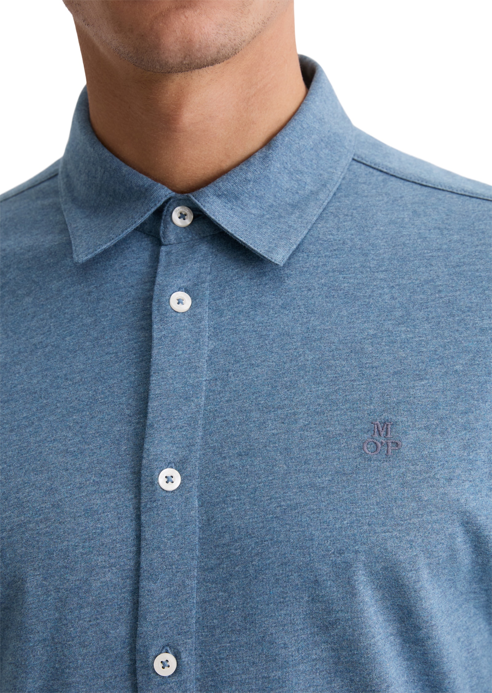 Marc O'Polo Langarmhemd »regular fit aus reiner Bio-Baumwolle« Jerseyhemd