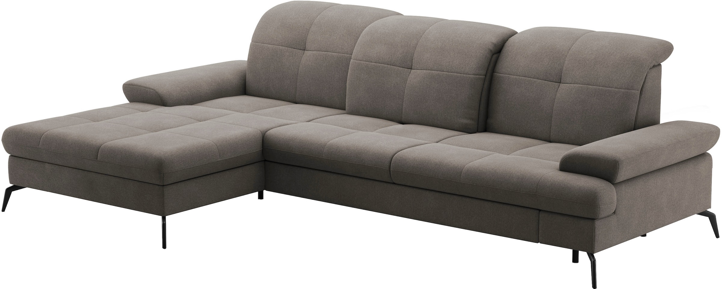 sit&more Ecksofa »Amica, L-Form, inkl. Sitztiefenverstellung & Armteilverstellung«, wahlweise mit Bettfunktion, Bettkasten und Kopfteilverstellung