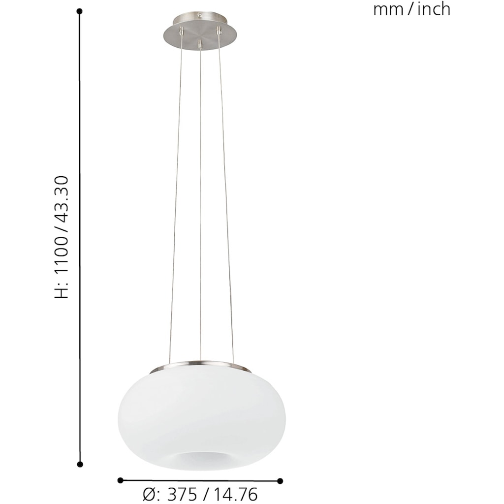 EGLO Pendelleuchte »OPTICA-C«, 1 flammig-flammig