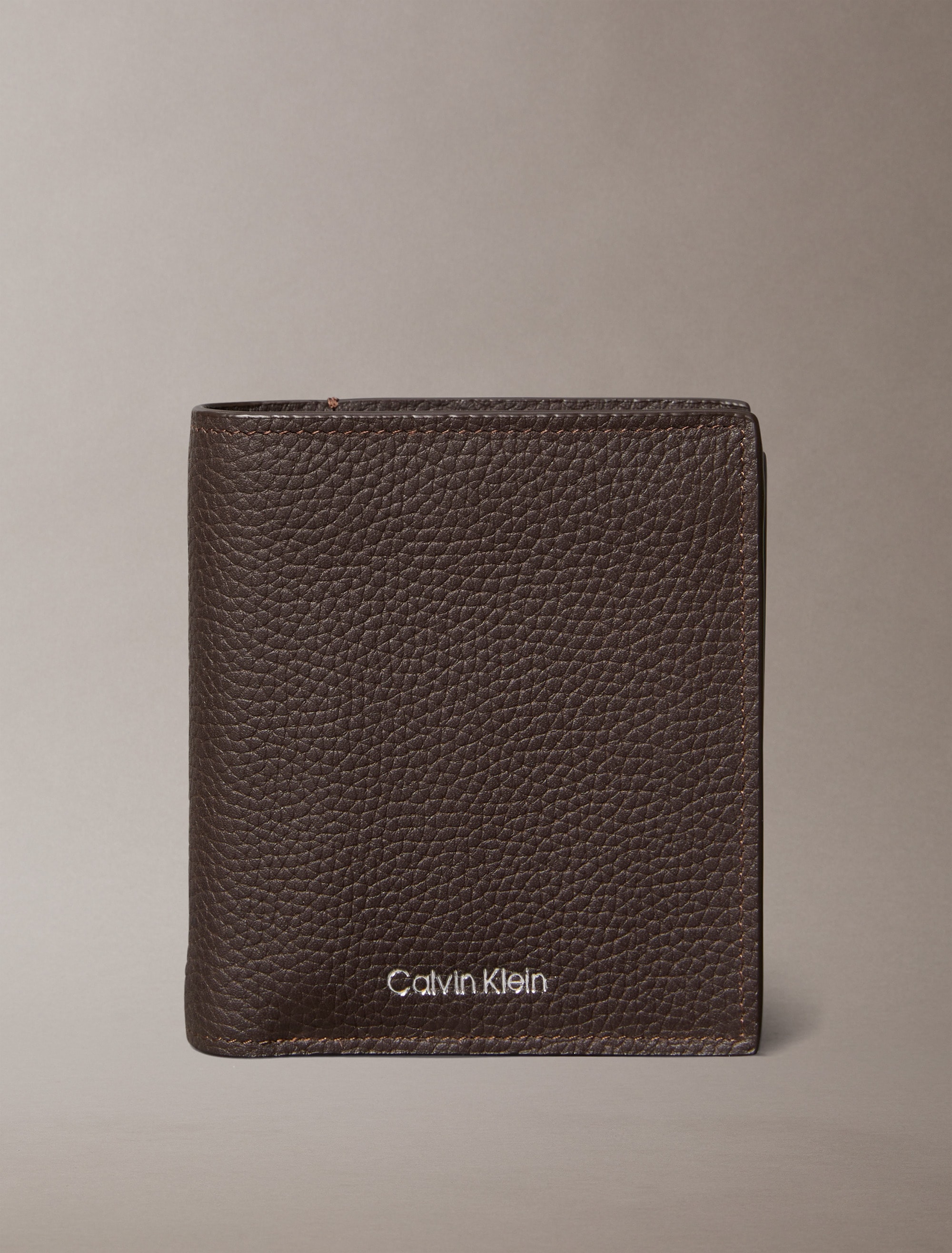 Calvin Klein Geldbörse »FOIL EMBOSS SLIM TRIFOLD w CARD«, Geldbeutel, Herren Portemonnaie mit Logoschriftzug