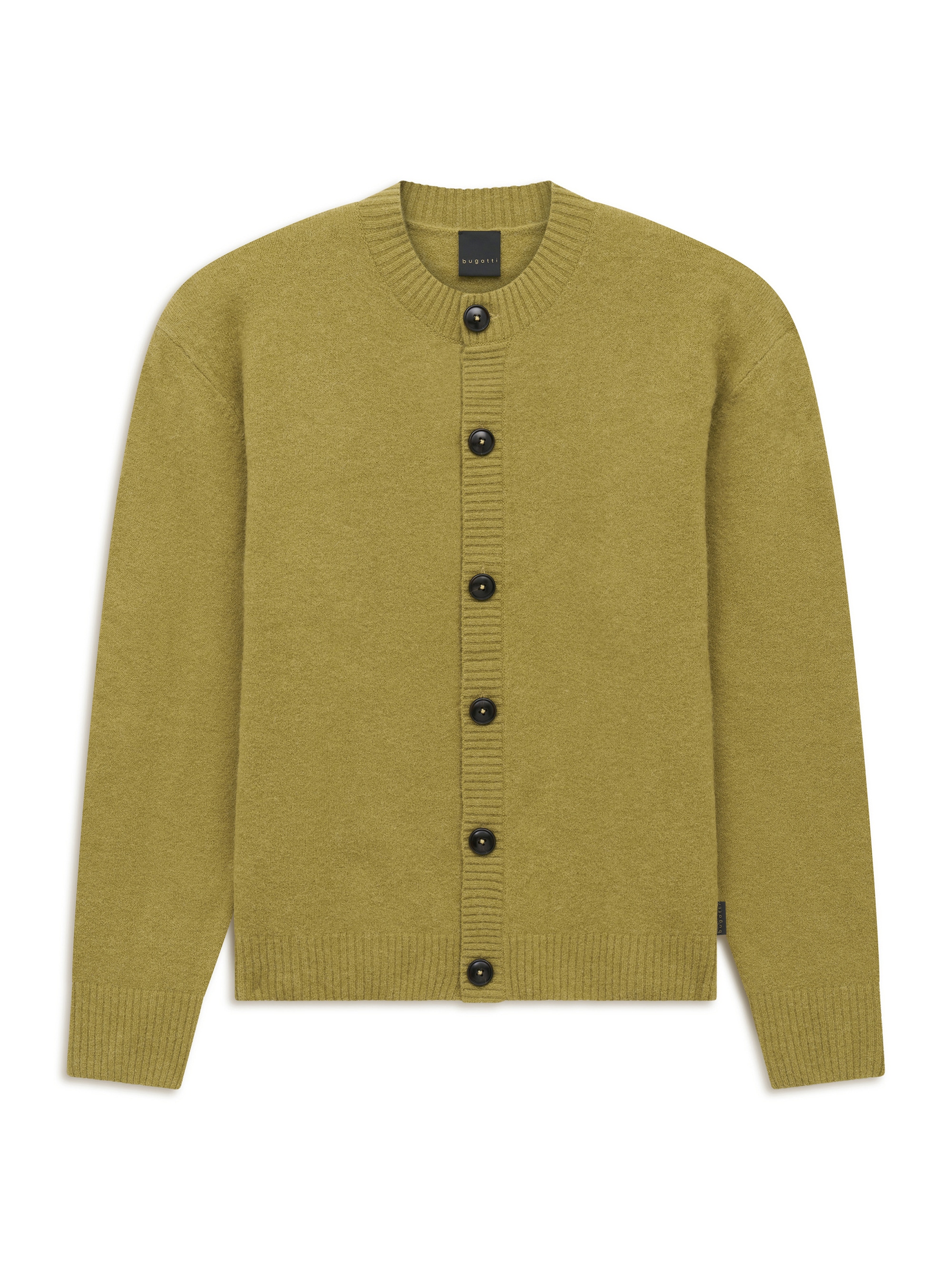 bugatti Strickjacke »Regular Fit« Regular Fit Wollmix Alpaka Rundhals