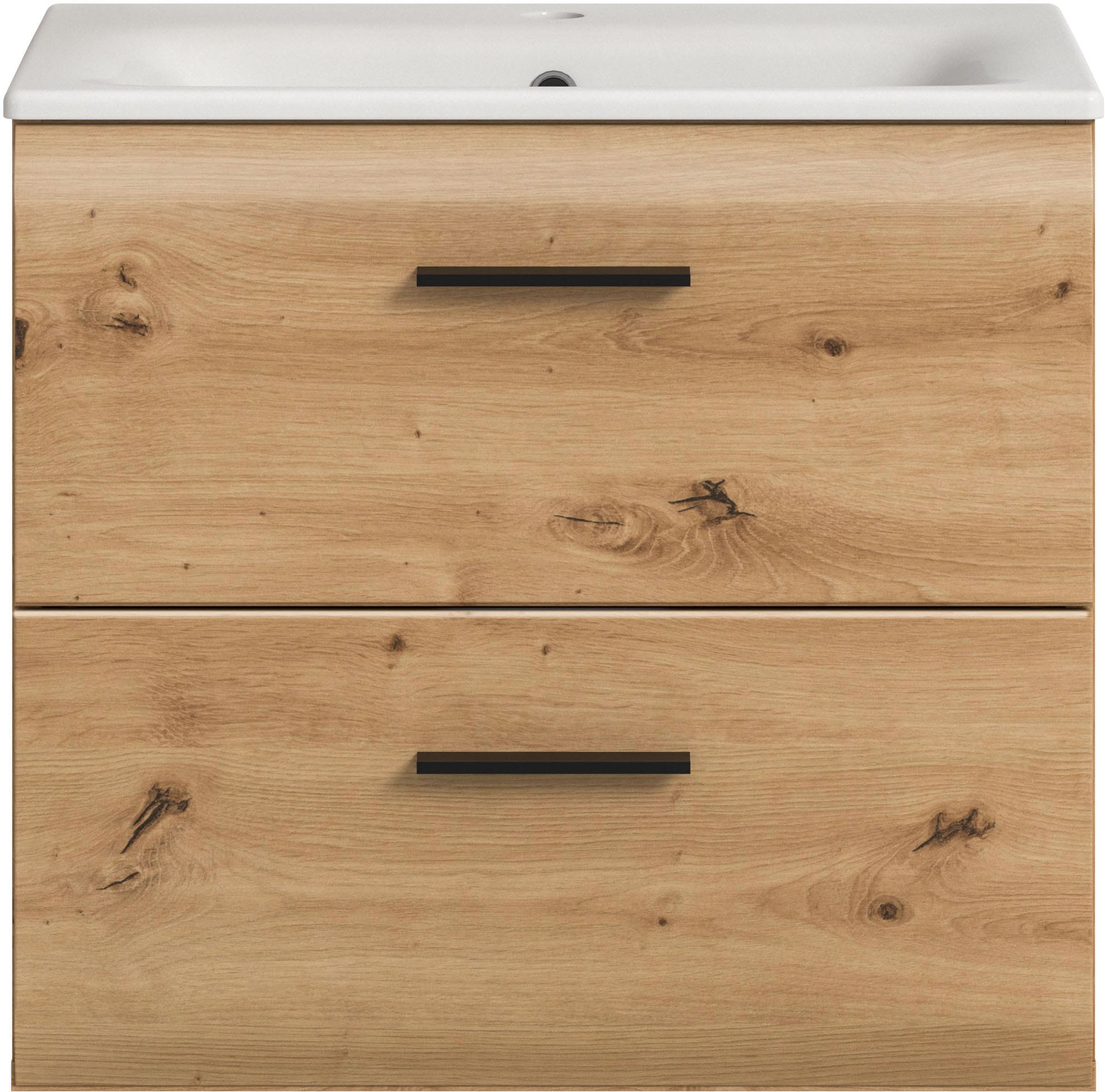 INOSIGN Waschbeckenunterschrank, (2 St.), Florenz, Waschtisch inkl. Waschbecken, Artisan Oak NB, Schubladen