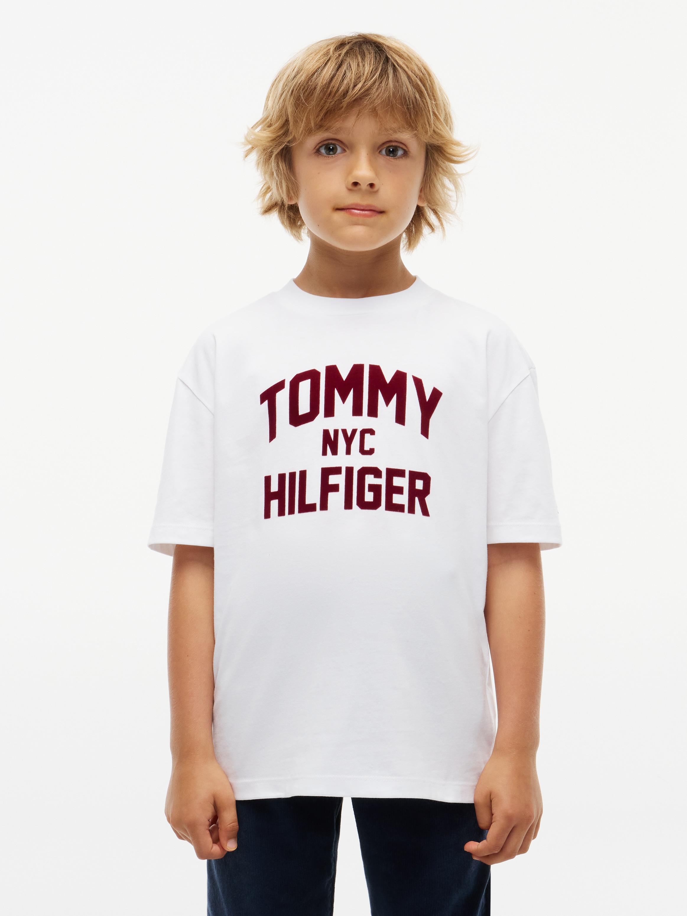 Tommy Hilfiger T-Shirt Rundhalsausschnitt, Regular Fit, Kinder bis 16 Jahre