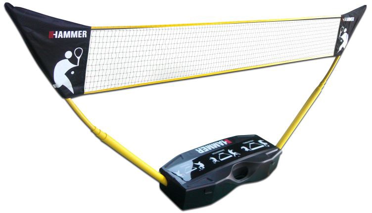 Hammer Tennisnetz, (Tragekoffer, Netze, bestellen | BAUR und Bodenanker), für Tennis Rechnung online Badminton, Netzpfosten, Netz-Set 3in1 auf Teleskop Volleyball