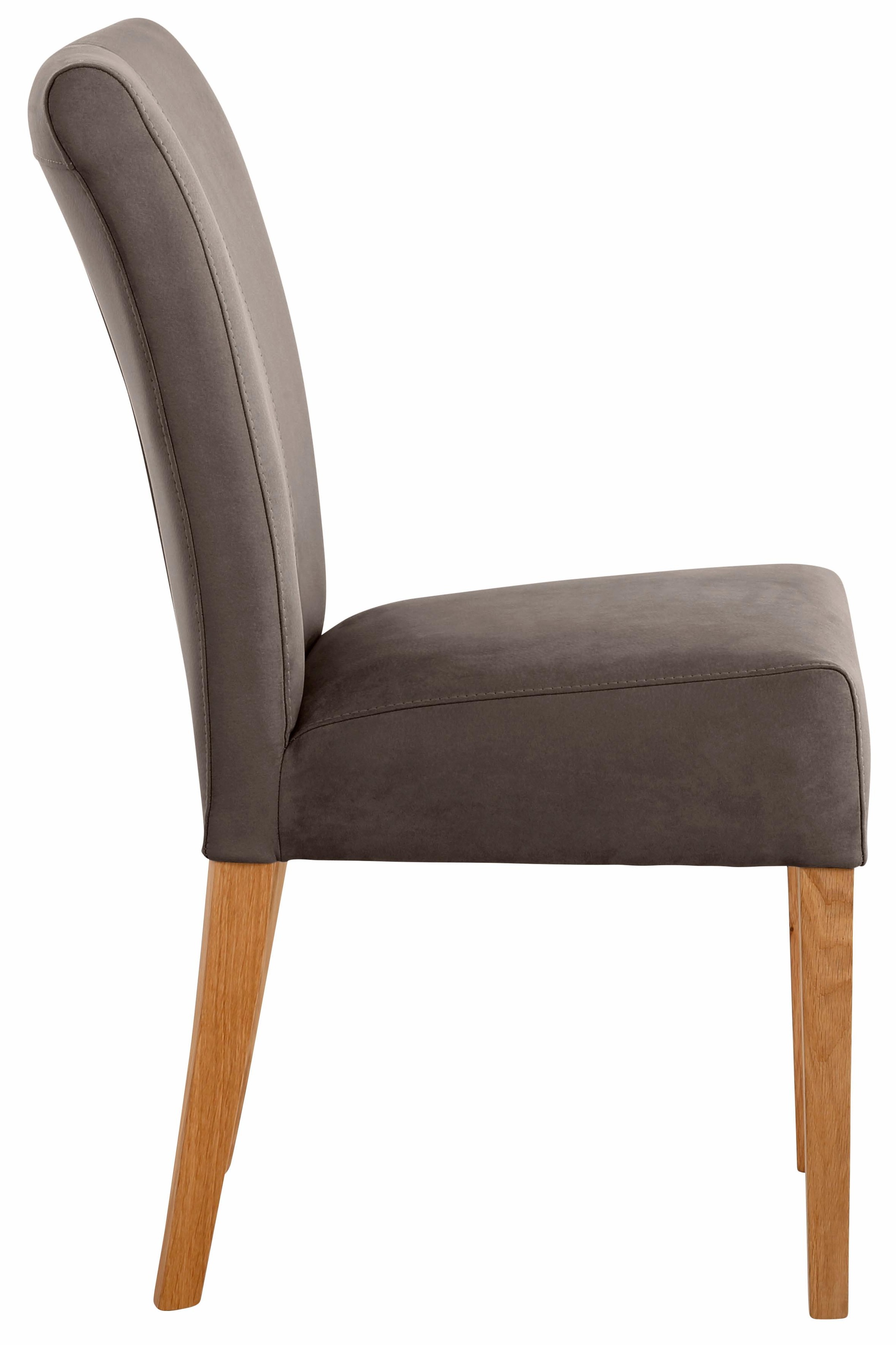 Home affaire Esszimmerstuhl »Queen Polsterstuhl BESTSELLER«, (Set), 4 St., Luxus-Microfaser, verschiedene Bezüge, Gestell Massivholz