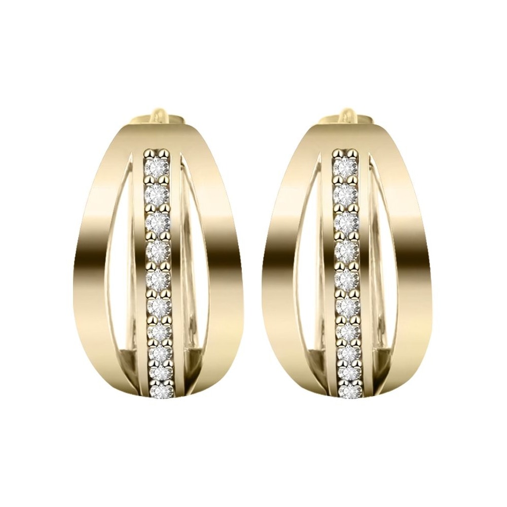 Adelia´s Klappcreolen "Damen Ohrringe – Klappcreole aus 333 Gold mit Zirkon günstig online kaufen