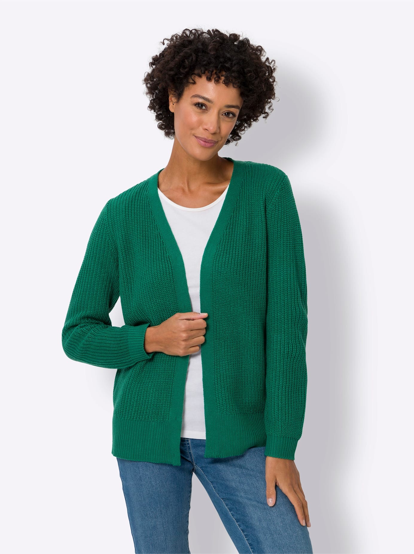 Classic Basics Longstrickjacke