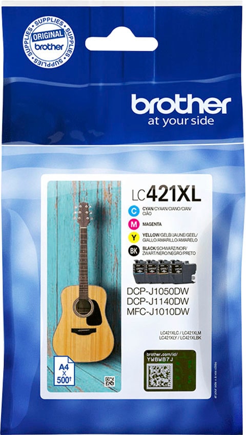 BROTHER Tintenpatrone "LC-421XL Value Pack", schwarz, Tintenpatronen