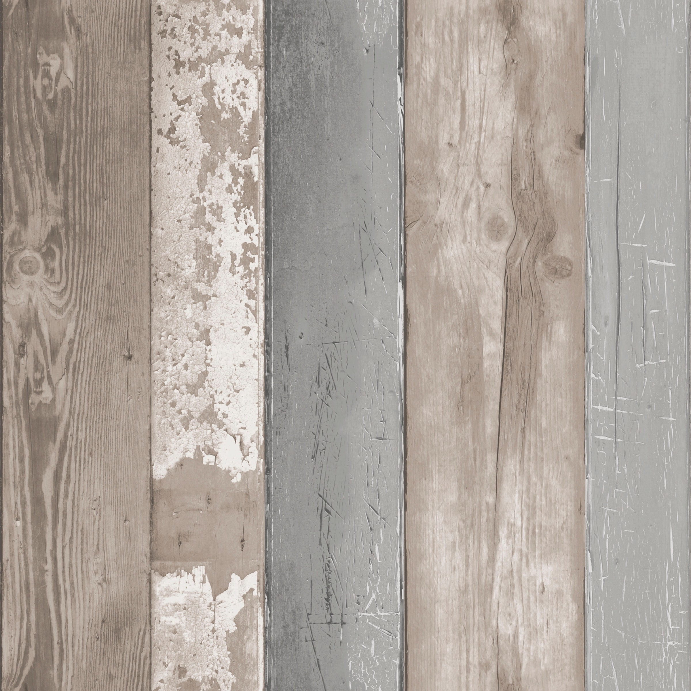 Vliestapete »Holzbohlen«, Holz, Grau - 10m x 52cm
