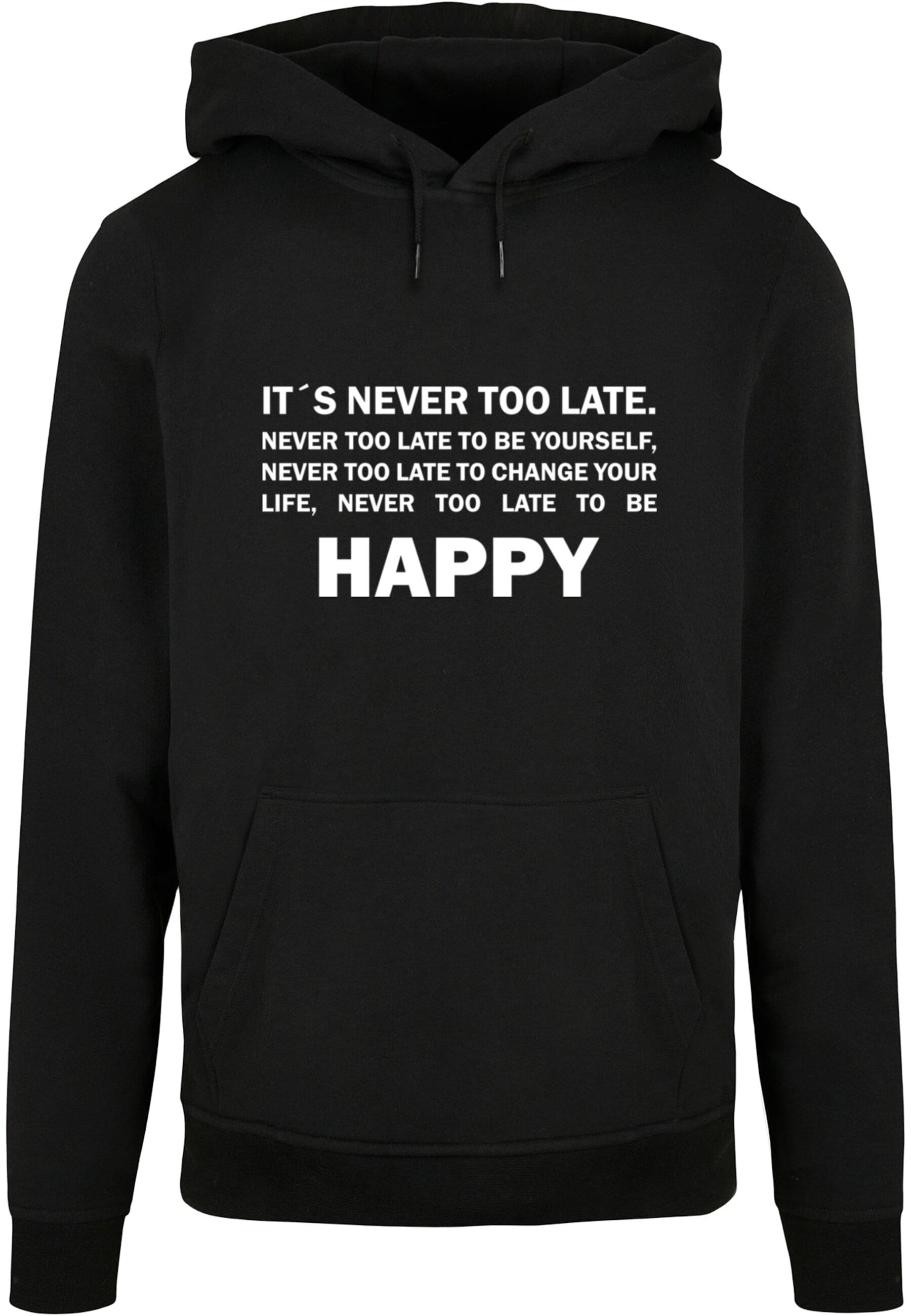 Merchcode Kapuzensweatshirt "Merchcode Herren Never Too Late Basic Hoody"