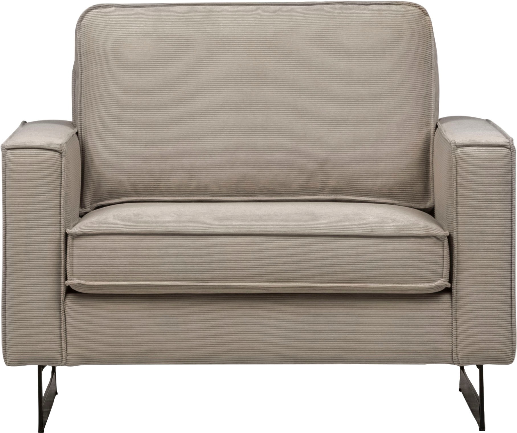 Home affaire Loveseat "Pinto 105 cm, Cord, Chenille, Lederoptik" mit Keder, günstig online kaufen