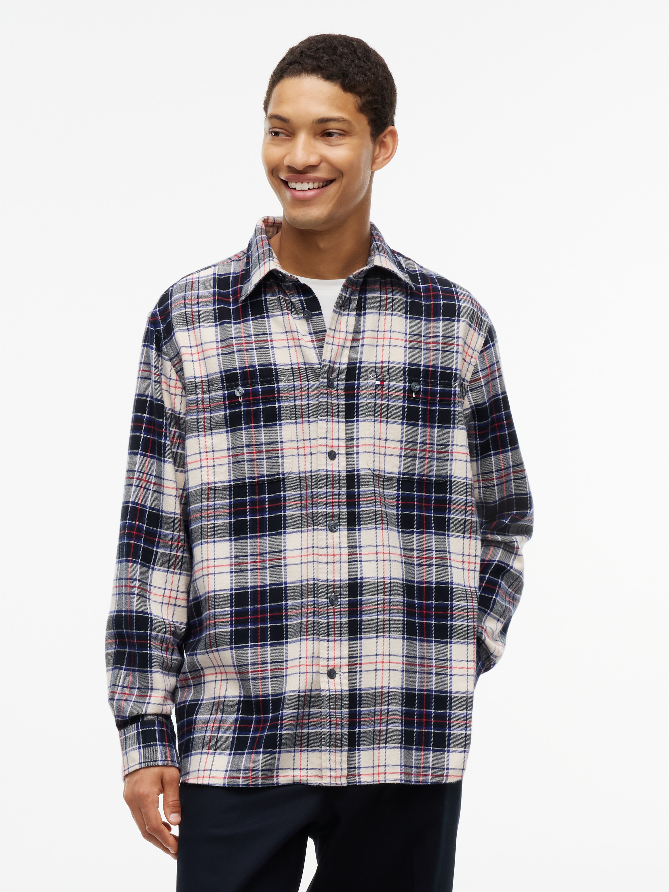 Tommy Hilfiger Flanellhemd "RWB TARTAN FLANNEL" Regular Fit soft Flannel