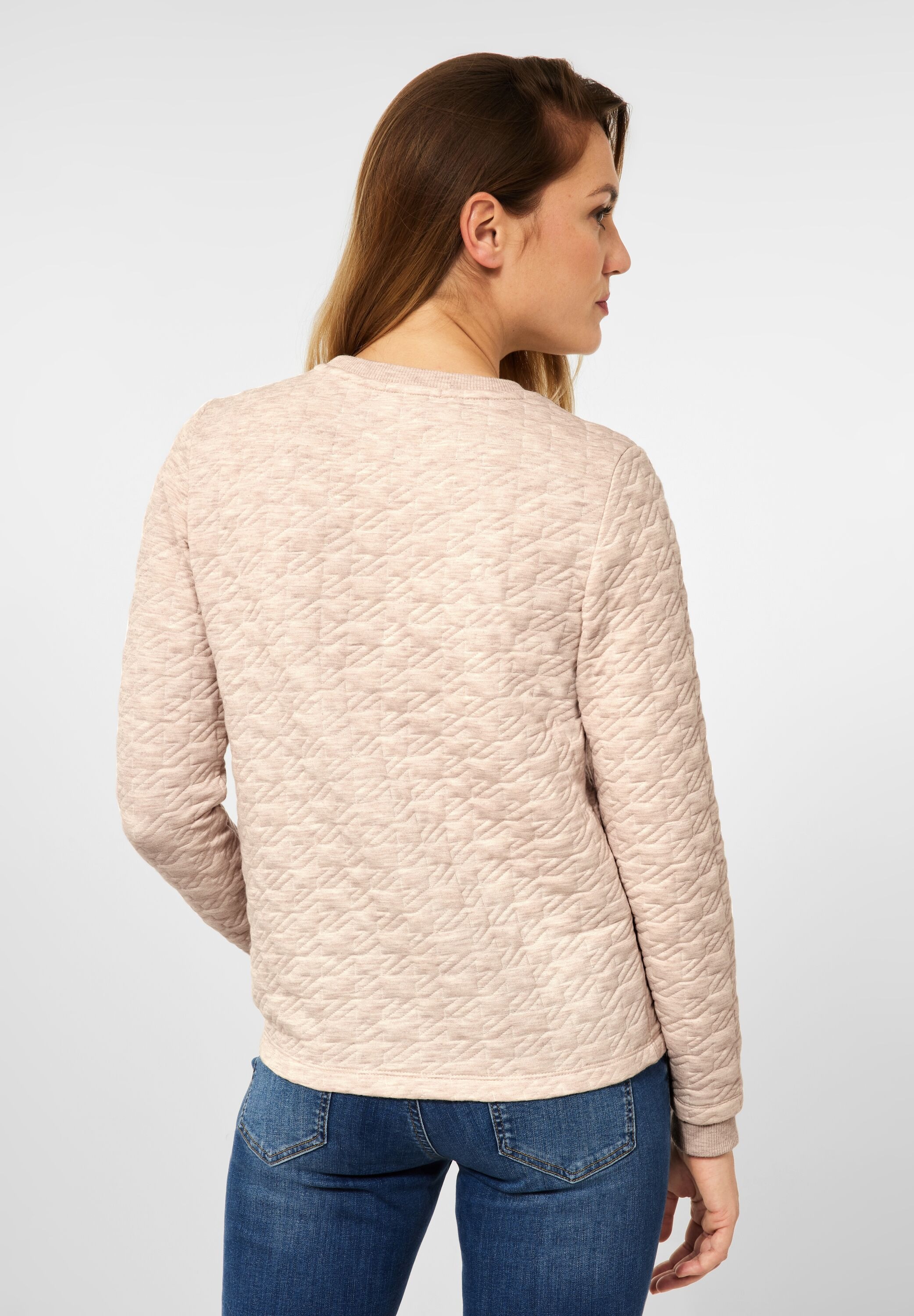 Cecil Rundhalsshirt, in Unifarbe