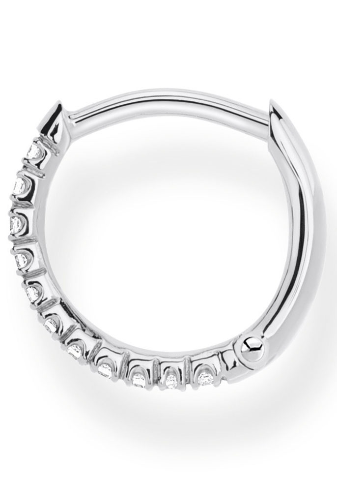 THOMAS SABO Single-Creole »farbige oder weiße Steine, CR659-051-14, CR659-414-14, CR659-488-7«, mit Glas-Keramik Stein, Korund (synth.), Zirkonia (synth.)