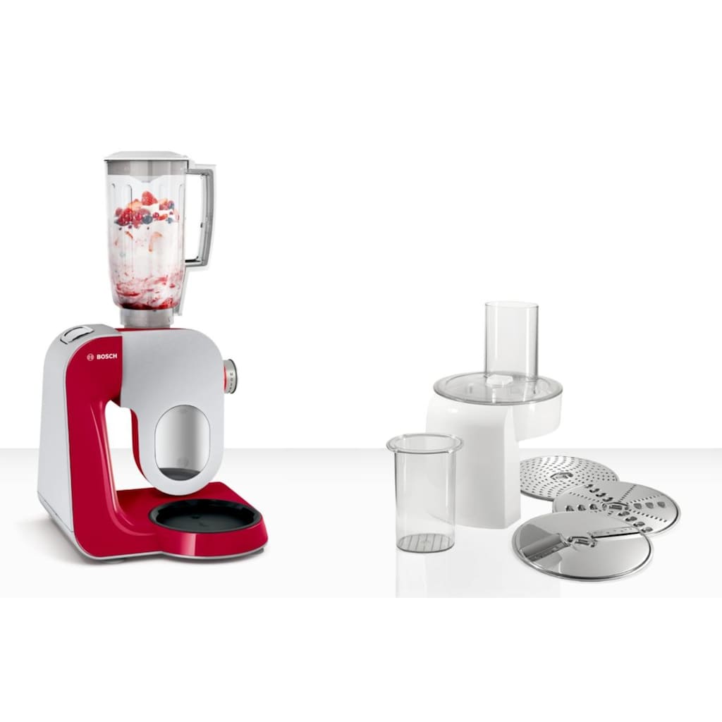 BOSCH Küchenmaschine »MUM5 CreationLine MUM58720«, vielseitig einsetzbar, Durchlaufschnitzler, 3 Reibescheiben, Mixer