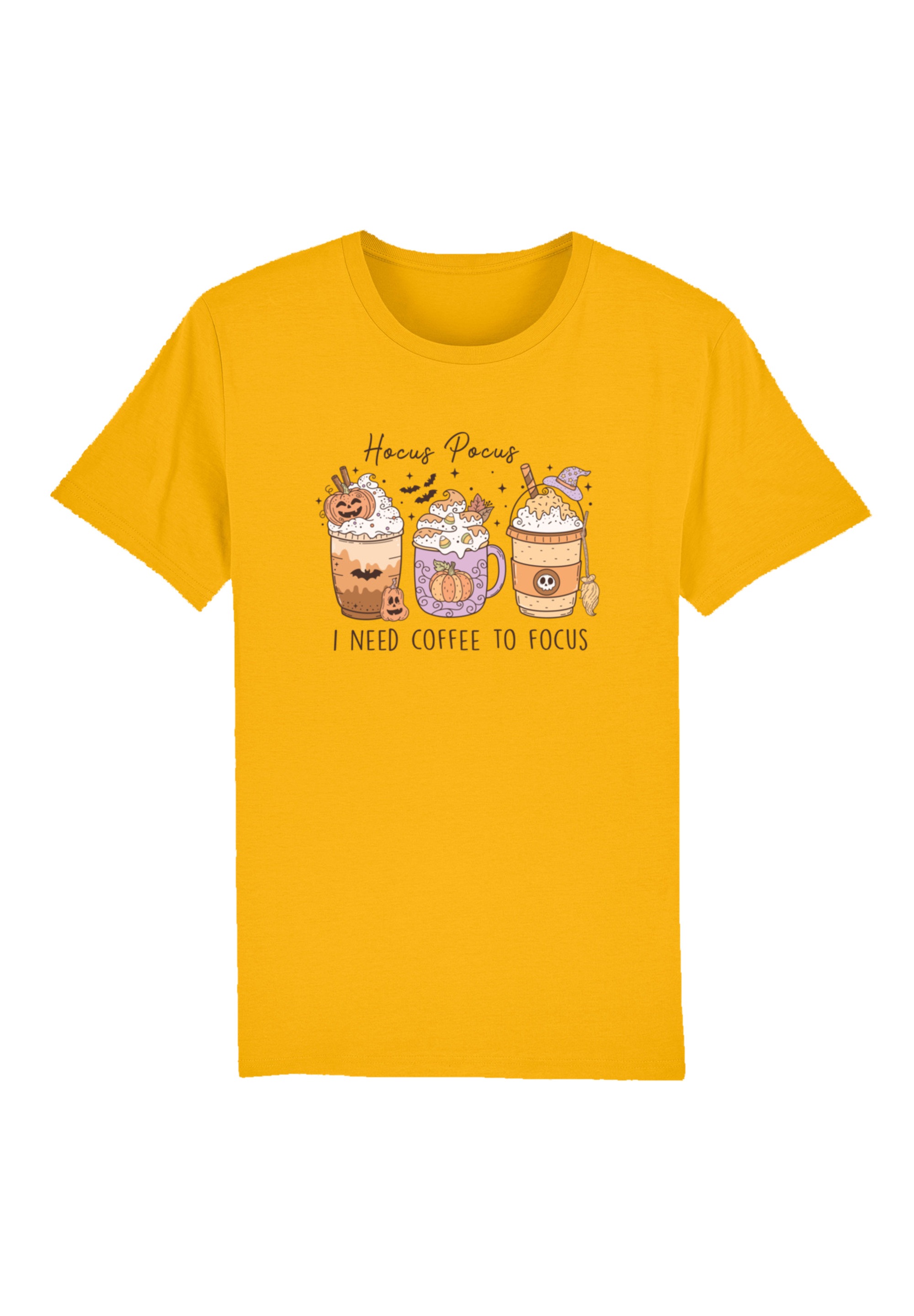 F4NT4STIC T-Shirt "Retro Halloween Hocus Pocus I Need Coffee To Focus", Pre günstig online kaufen