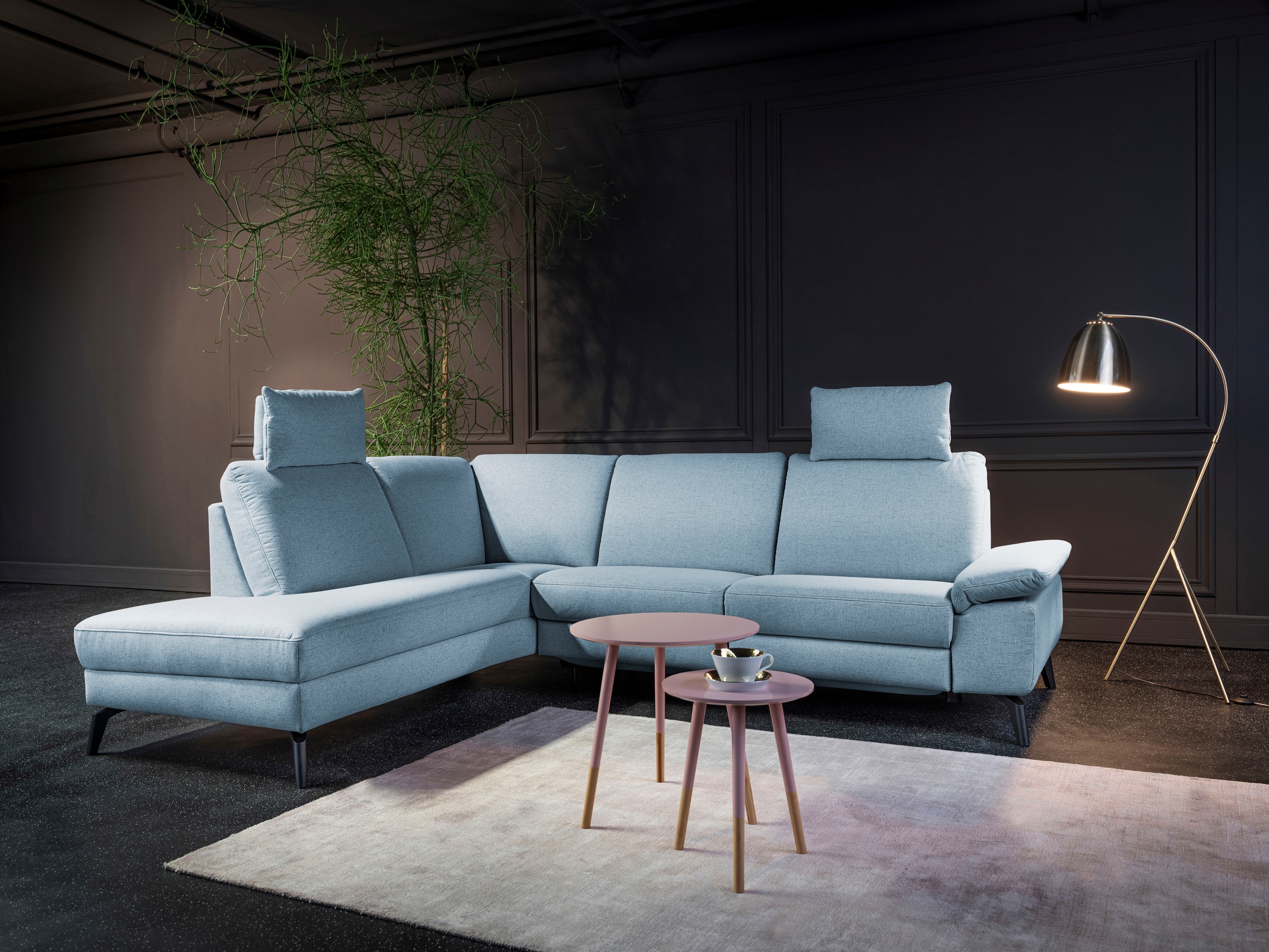 alina Ecksofa, inkl. Kopfstützen, wahlweise mit Relaxfunktion, Breite: 243 cm
