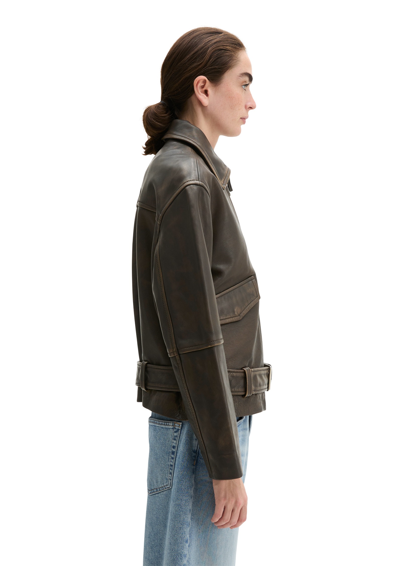 Marc O'Polo Lederjacke »aus softem Lammleder in Vintage-Optik« ohne Kapuze
