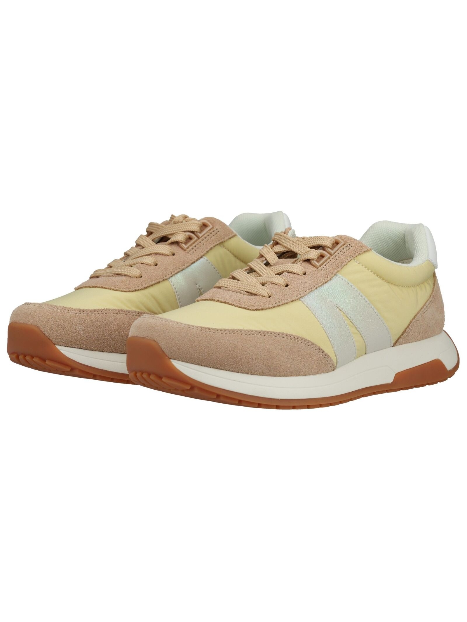 Sneaker ARA "Ara Sneaker Lederimitat/Textil", Damen, Gr. 38, beige, gelb, Lederimitat, Textil, Schuhe Sneaker 6