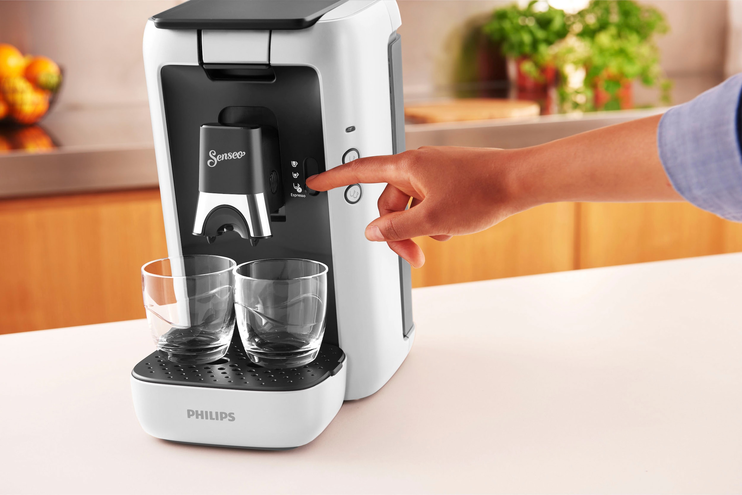 Philips Senseo Kaffeepadmaschine im Wert »Maestro aus 80% BAUR Plastik, € Memo-Funktion, Gratis-Zugaben CSA260/10, von inkl. | 14,- UVP +3 Kaffeespezialitäten«, recyceltem