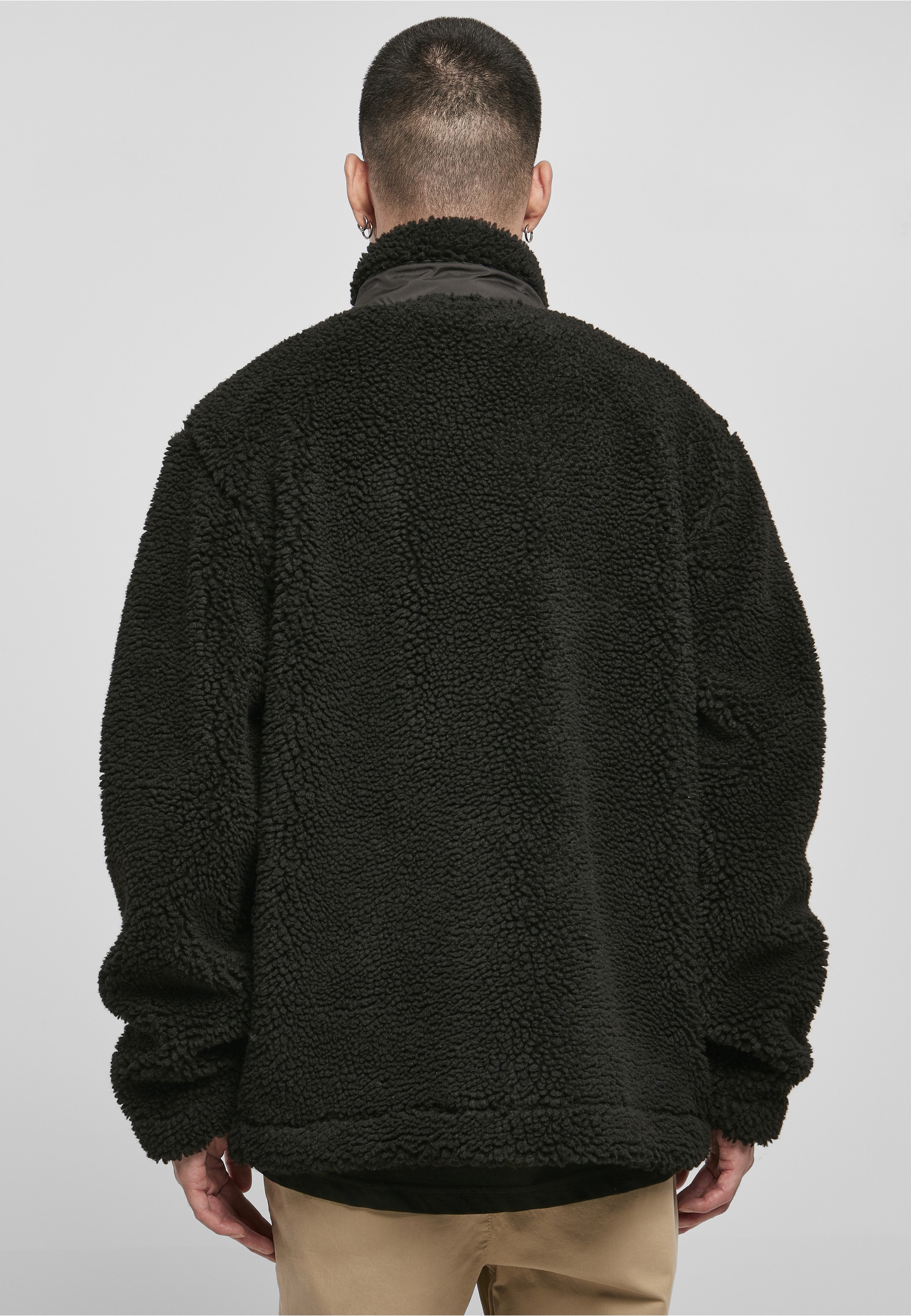 URBAN CLASSICS Winterjacke »Urban Classics Herren Basic Sherpa Jacket« 1 Stk. tlg. ohne Kapuze