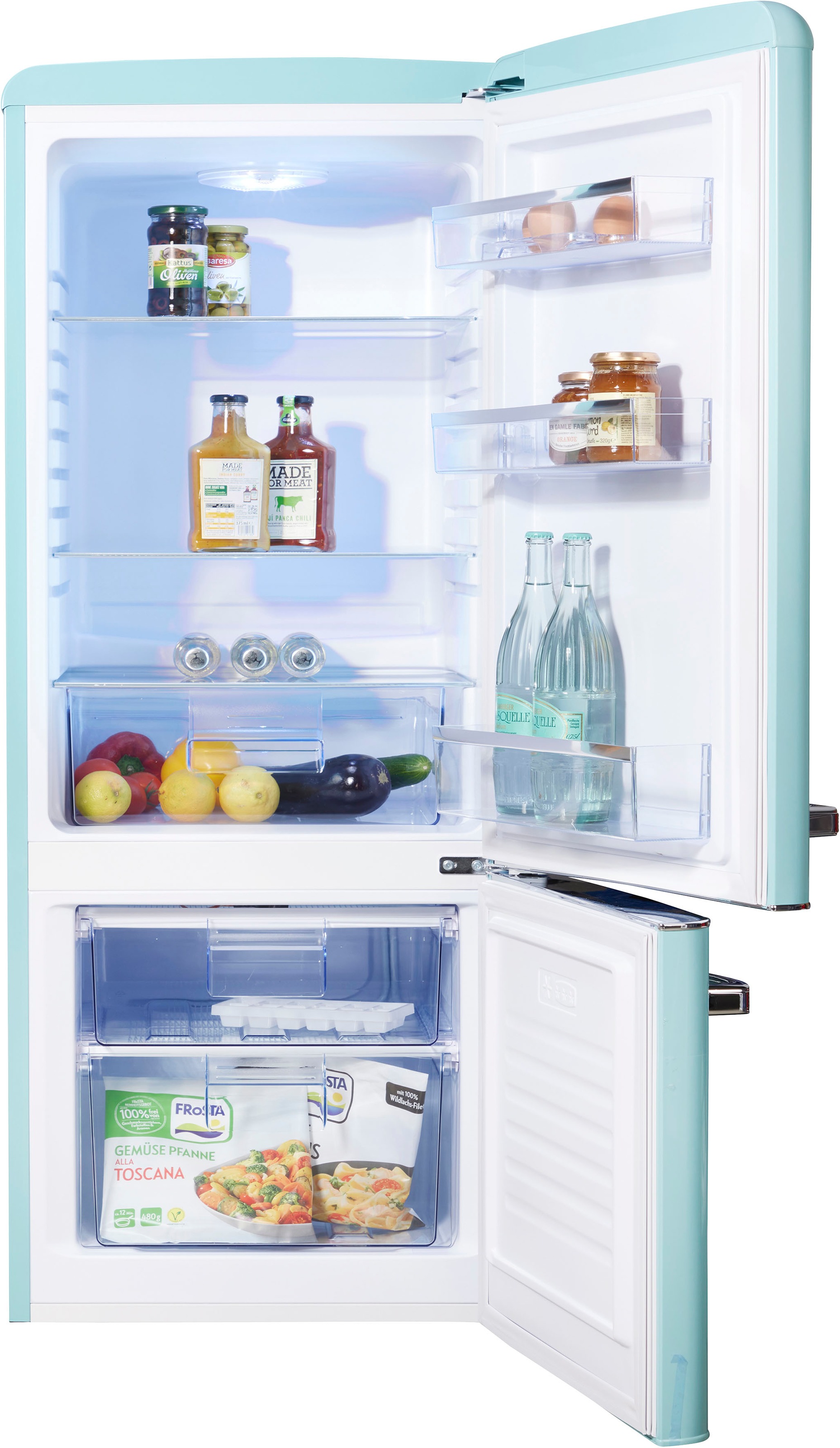 Amica Kühl-/Gefrierkombination "KGCR 384 150 T" 145 cm hoch 55 cm breit günstig online kaufen