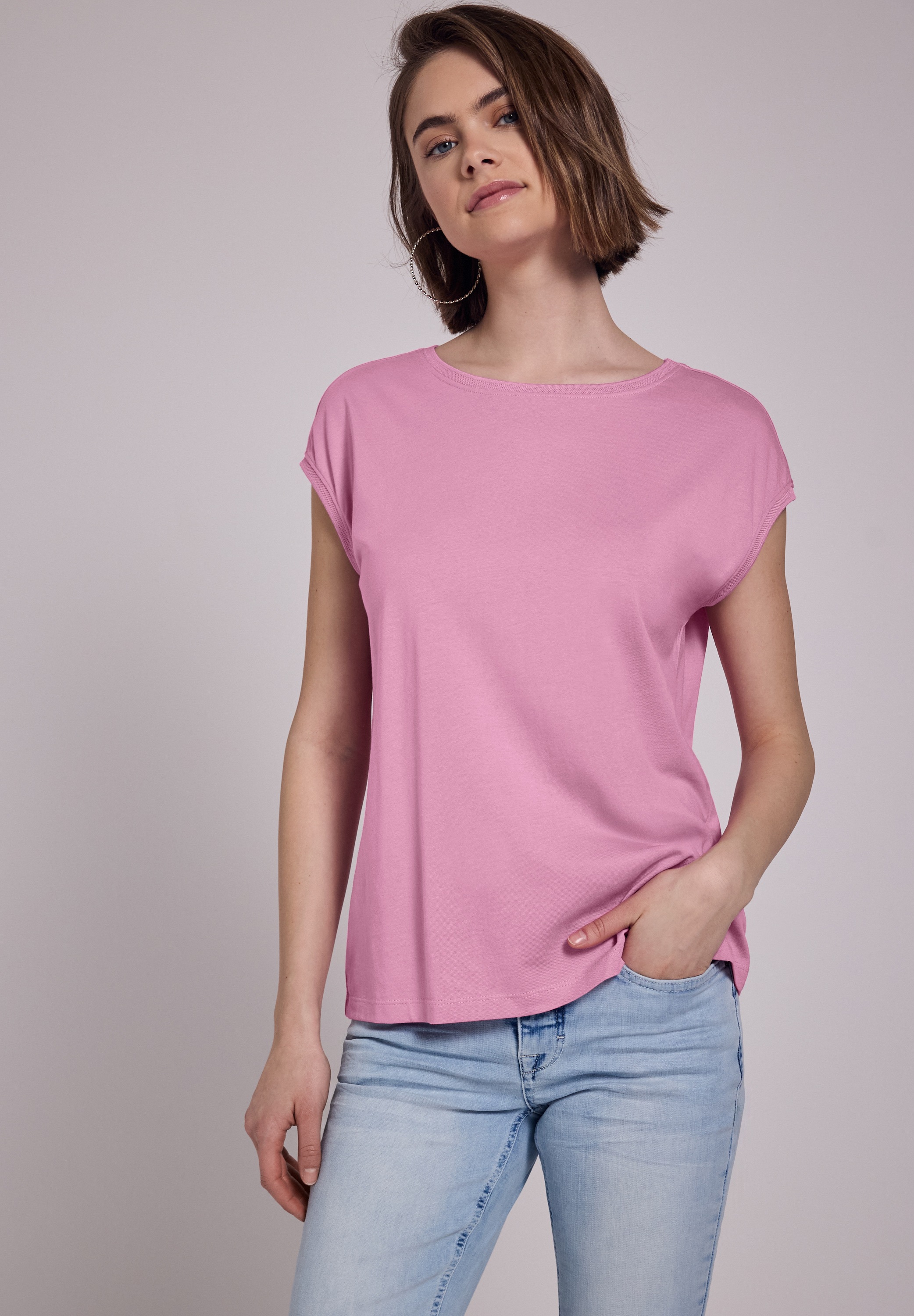 STREET ONE STUDIO T-Shirt, mit U-Boot-Ausschnitt günstig online kaufen