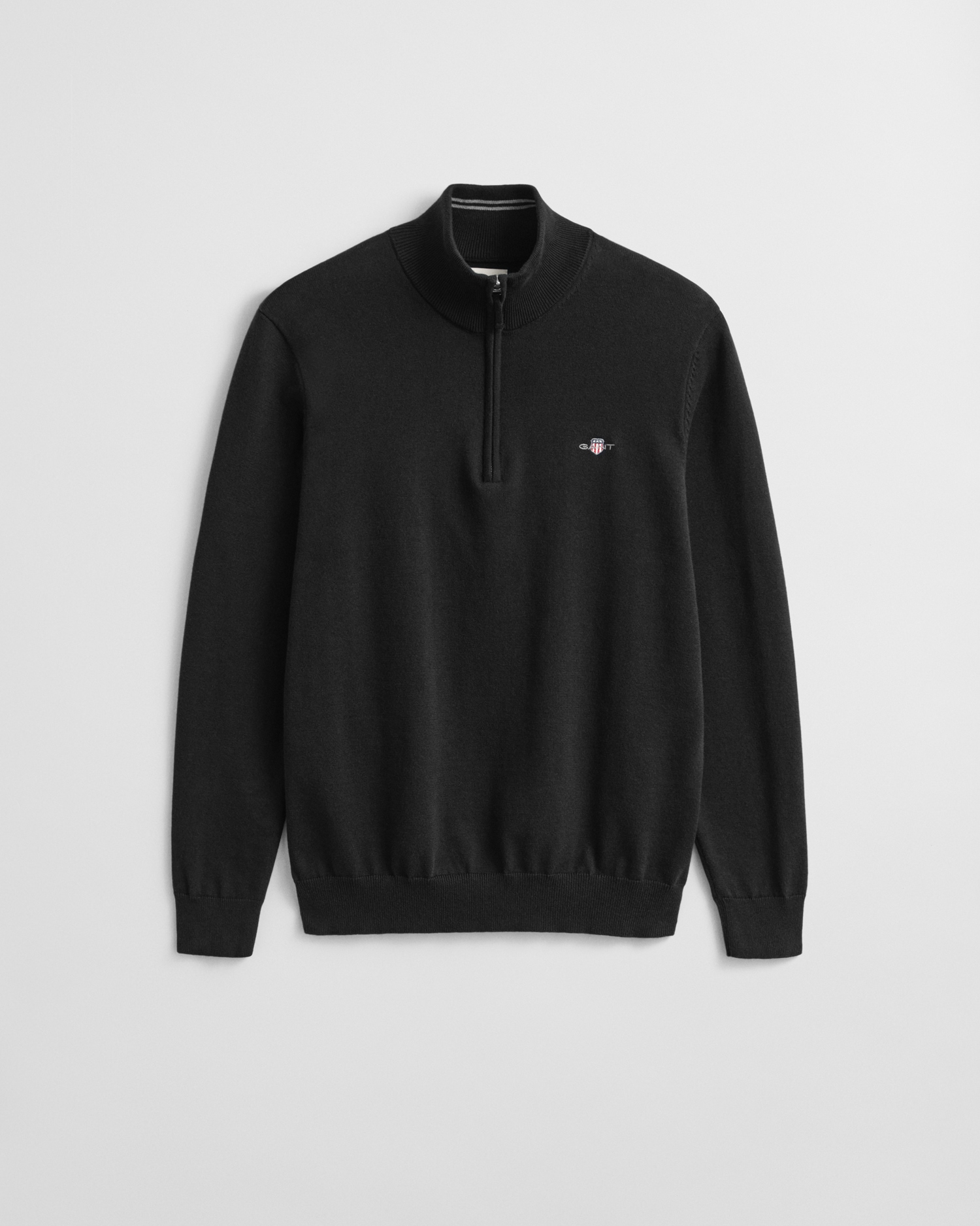 Gant Troyer »CLASSIC COTTON HALF ZIP«, mit gerippten Details