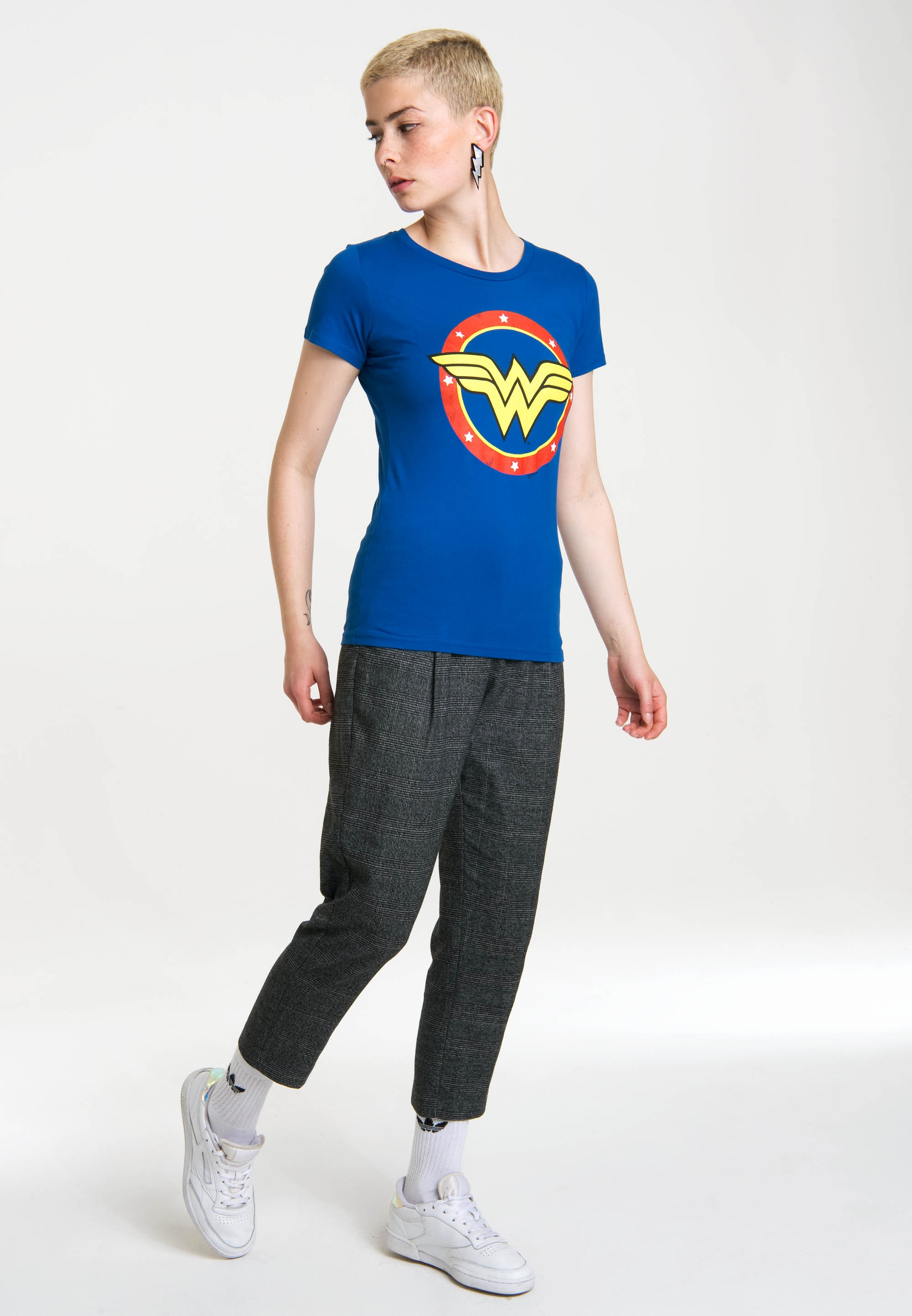 LOGOSHIRT T-Shirt »Wonder Woman Circle Logo«, mit lizenziertem Print