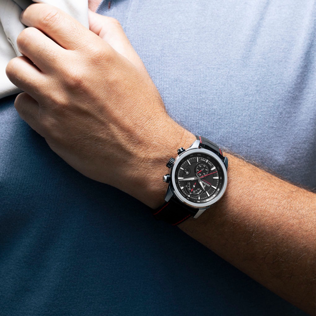 Festina Chronograph »Timeless Chronograph«, Quarzuhr, Armbanduhr, Herrenuhr, Lederarmband, analog, Tag