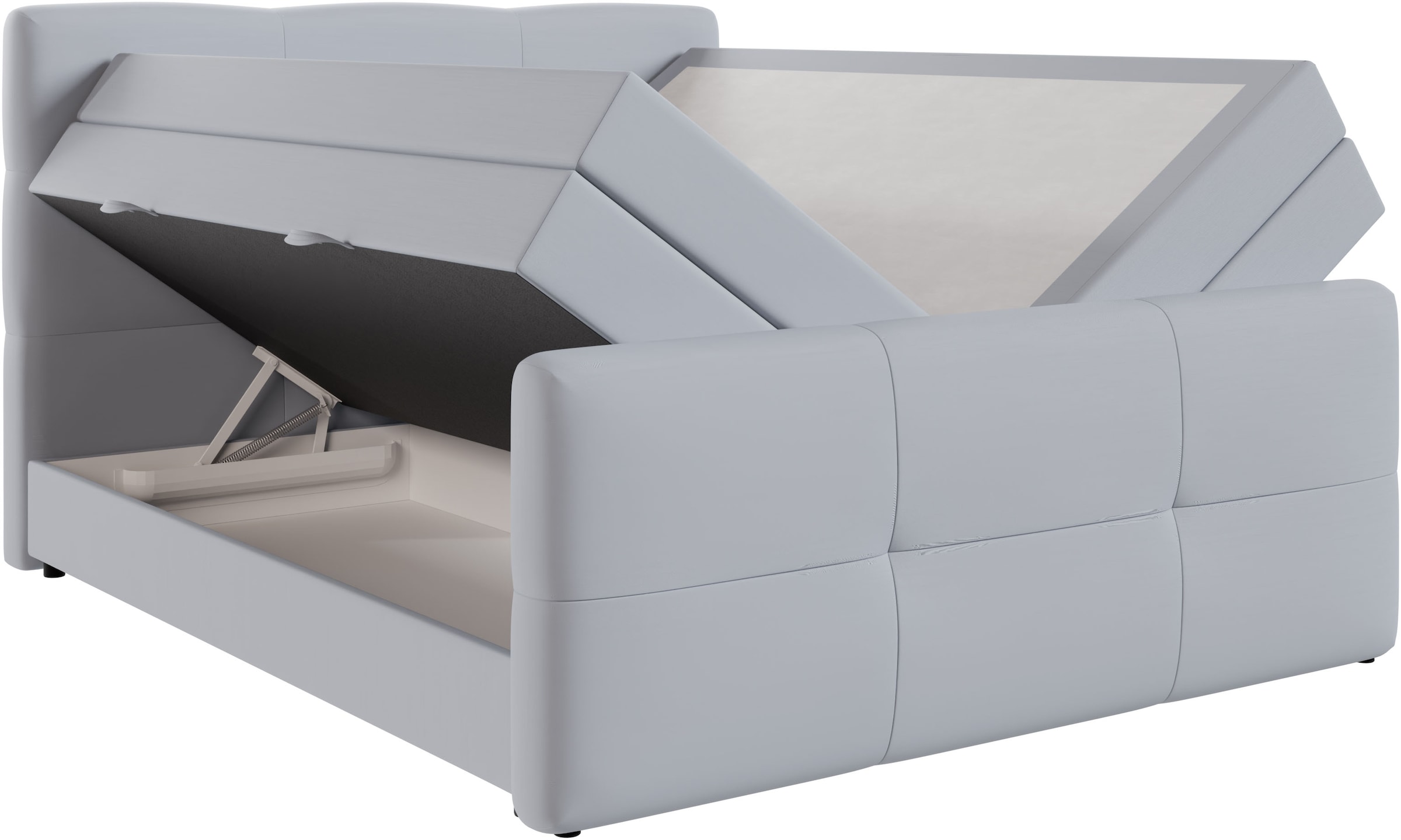 FORTE Boxspringbett »STAR erhältlich in den Breiten 140cm, 160cm & 180cm, inkl. Bettkasten« inkl. Fußteil, erhältlich in verschiedenen Farben